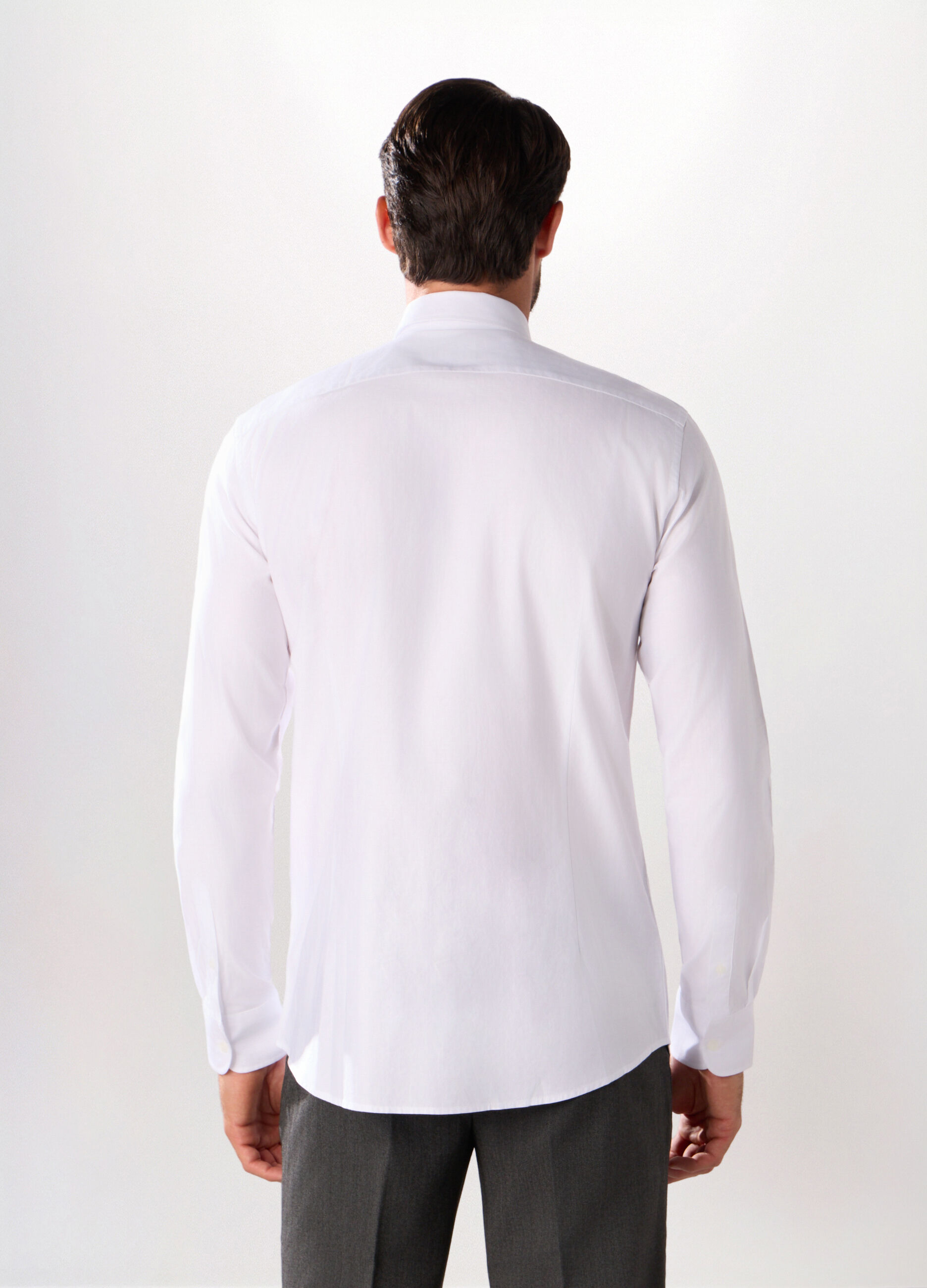 Camicia slim fit in puro cotone uomo_1