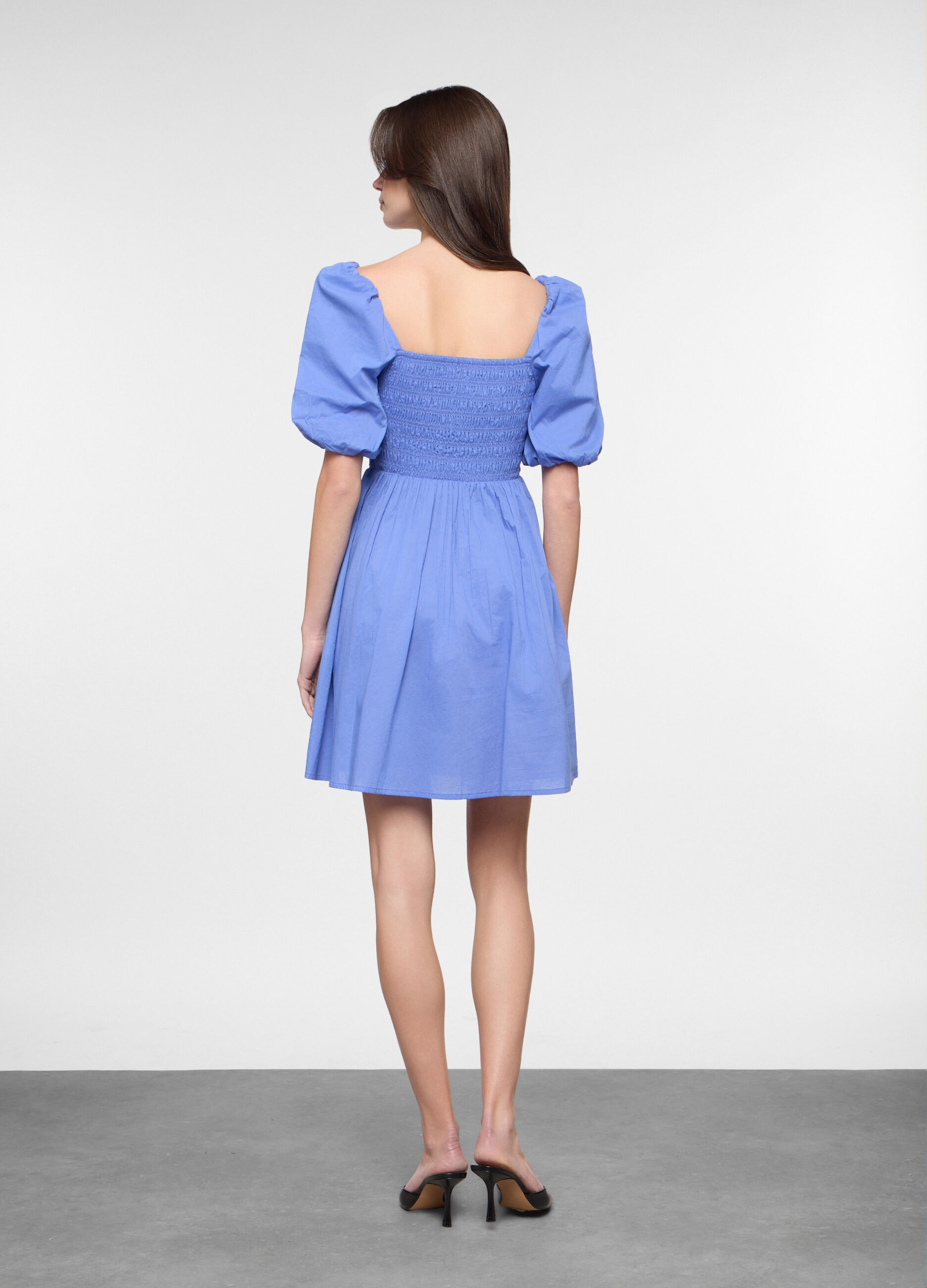 Abito corto in puro cotone donna_1