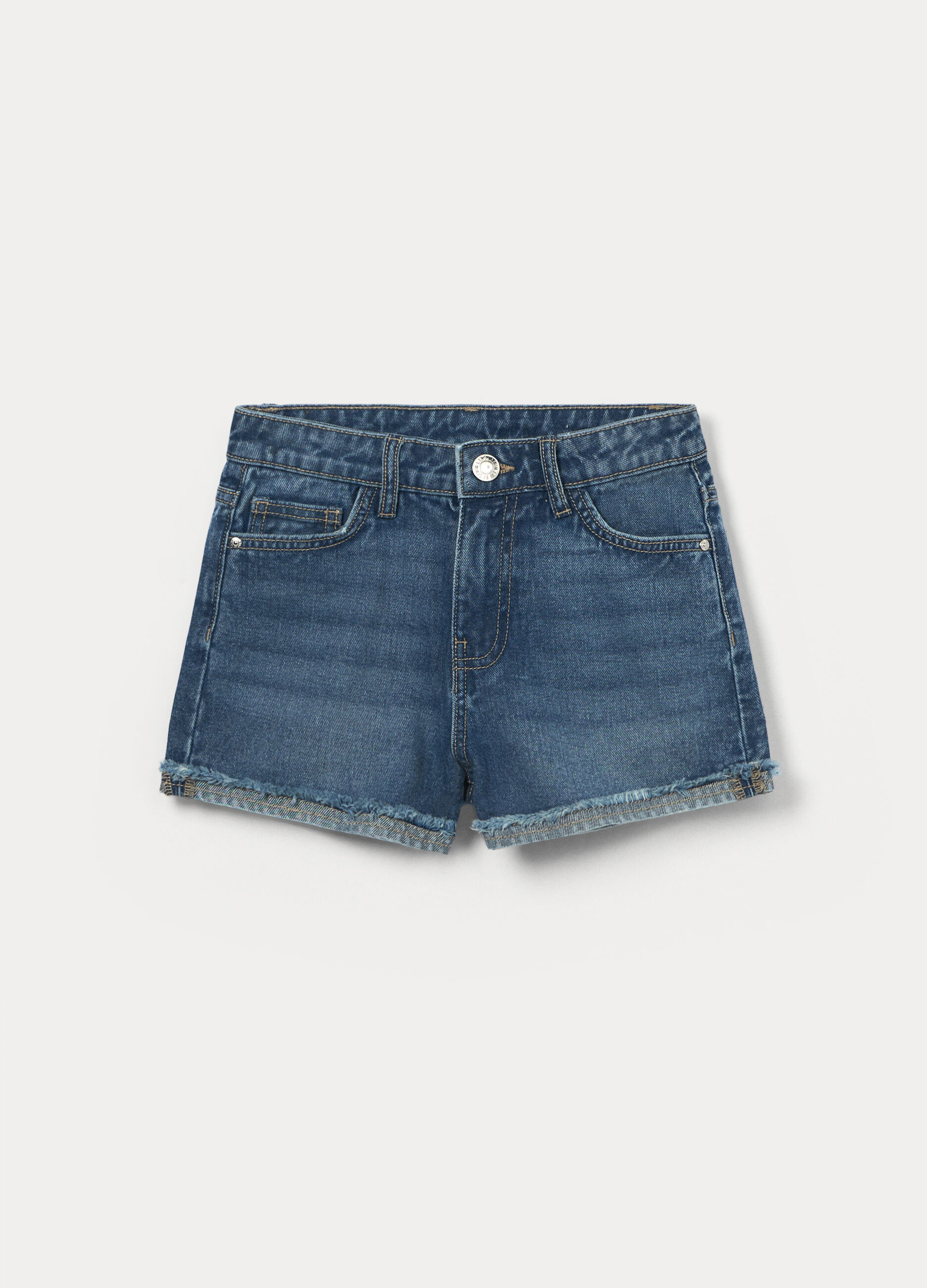Shorts regular fit in denim ragazza_0