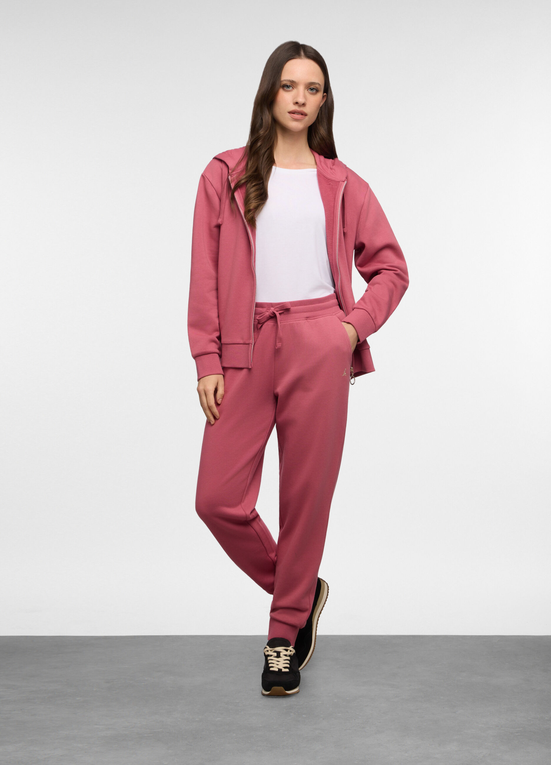 Jogger regular fit in french terry misto cotone donna_0