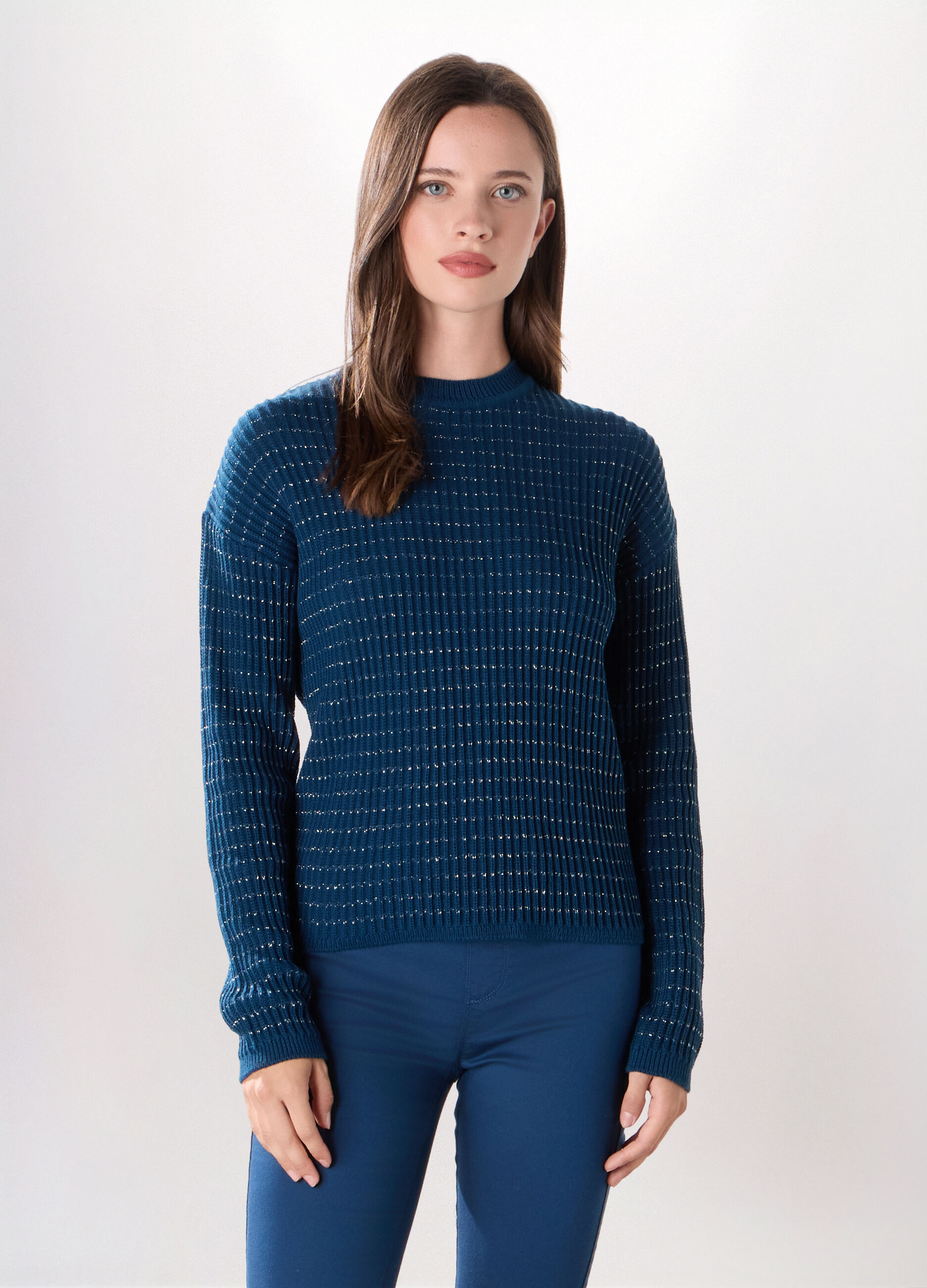 Girocollo tricot misto cotone donna_0