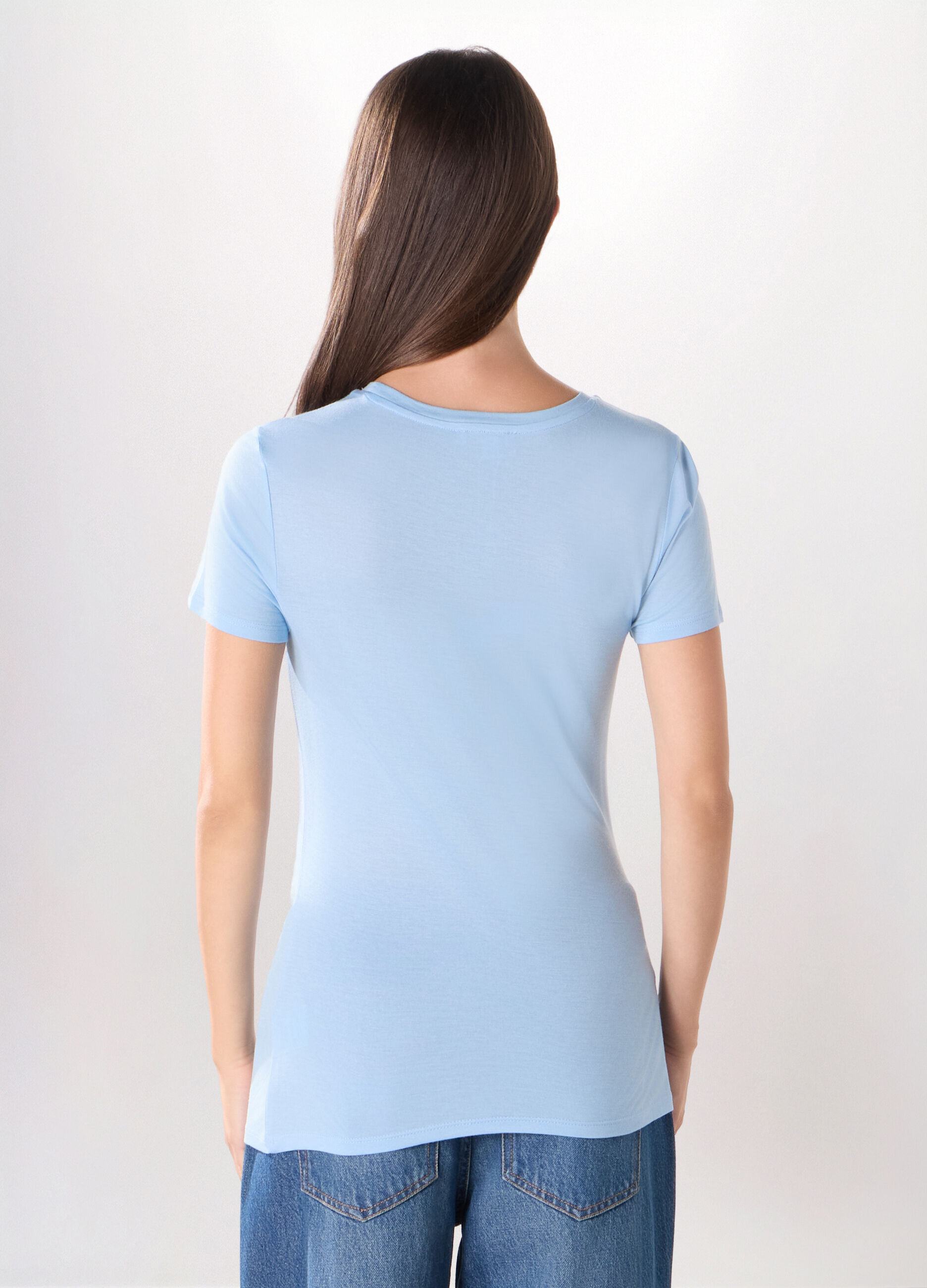 T-shirt in jersey di pura viscosa donna_1
