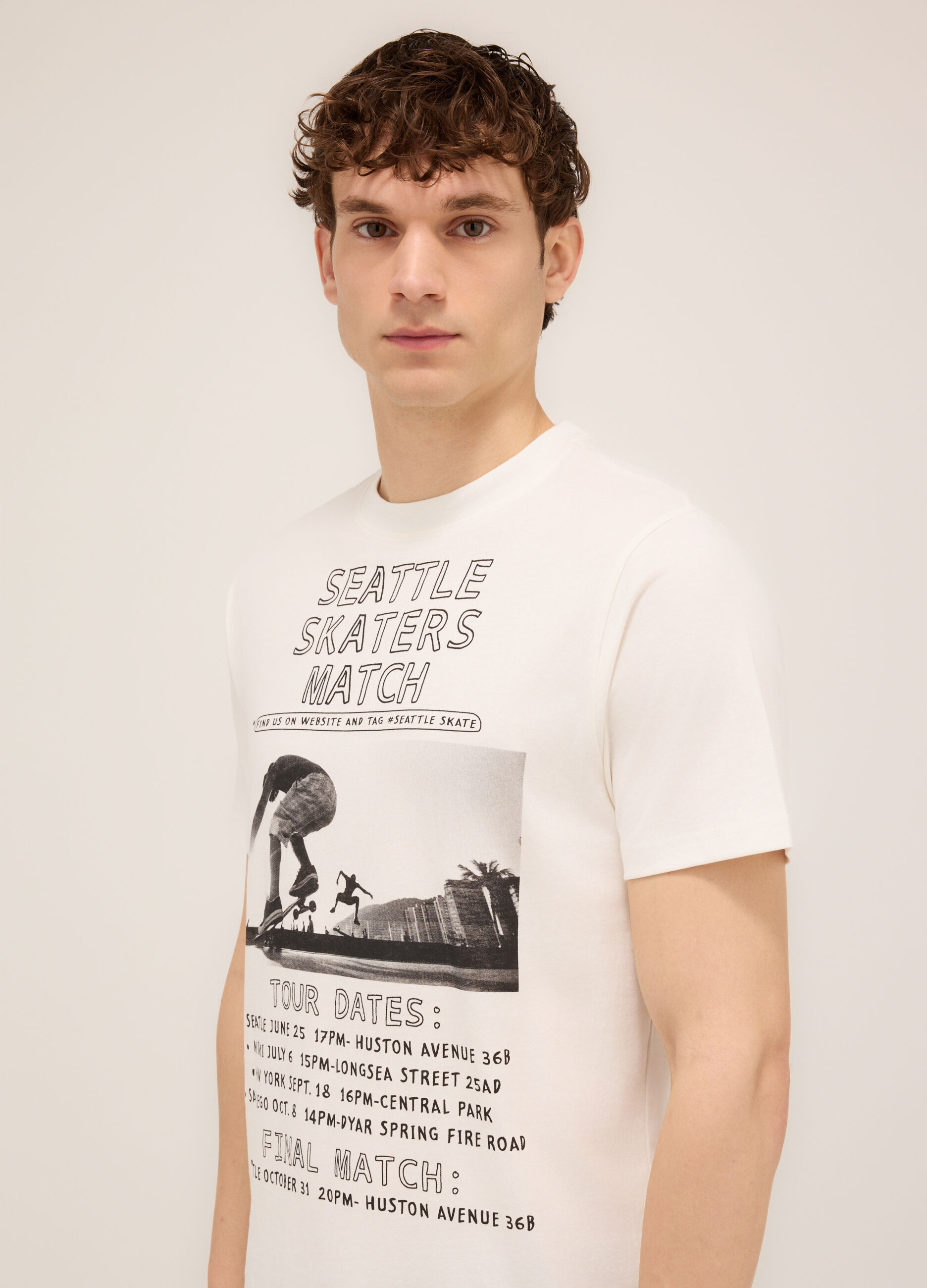 T-shirt girocollo stampa Seattle Skaters_2