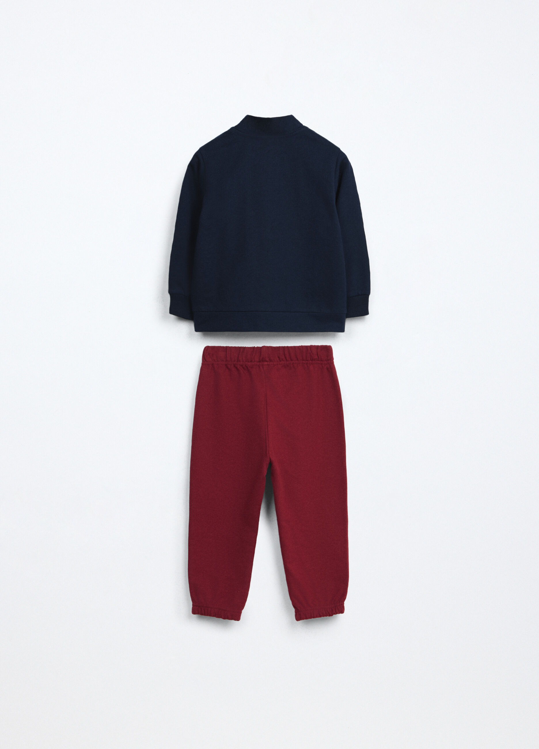 Jogging set in french terry di puro cotone neonato_1