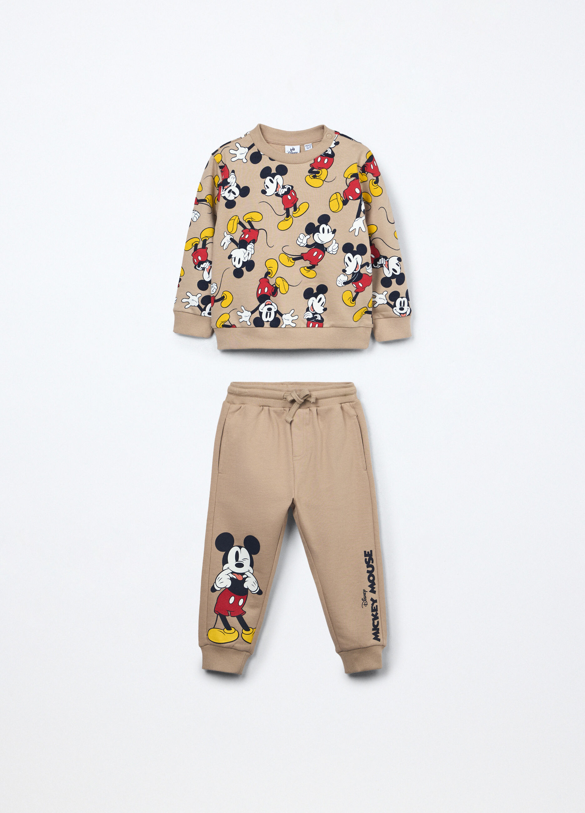 Jogging set in french terry di puro cotone neonato_0