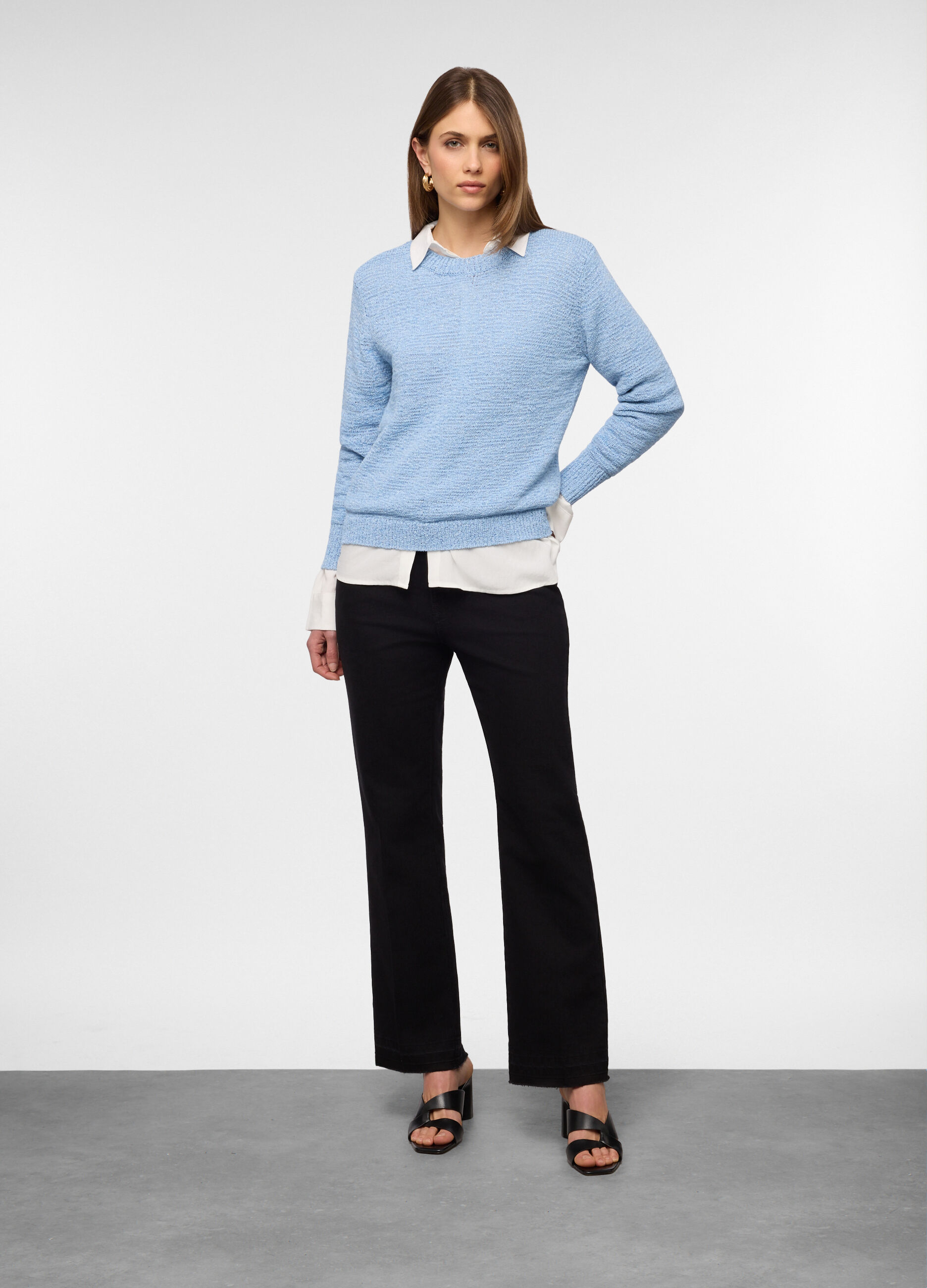 Pullover girocollo operato donna_0