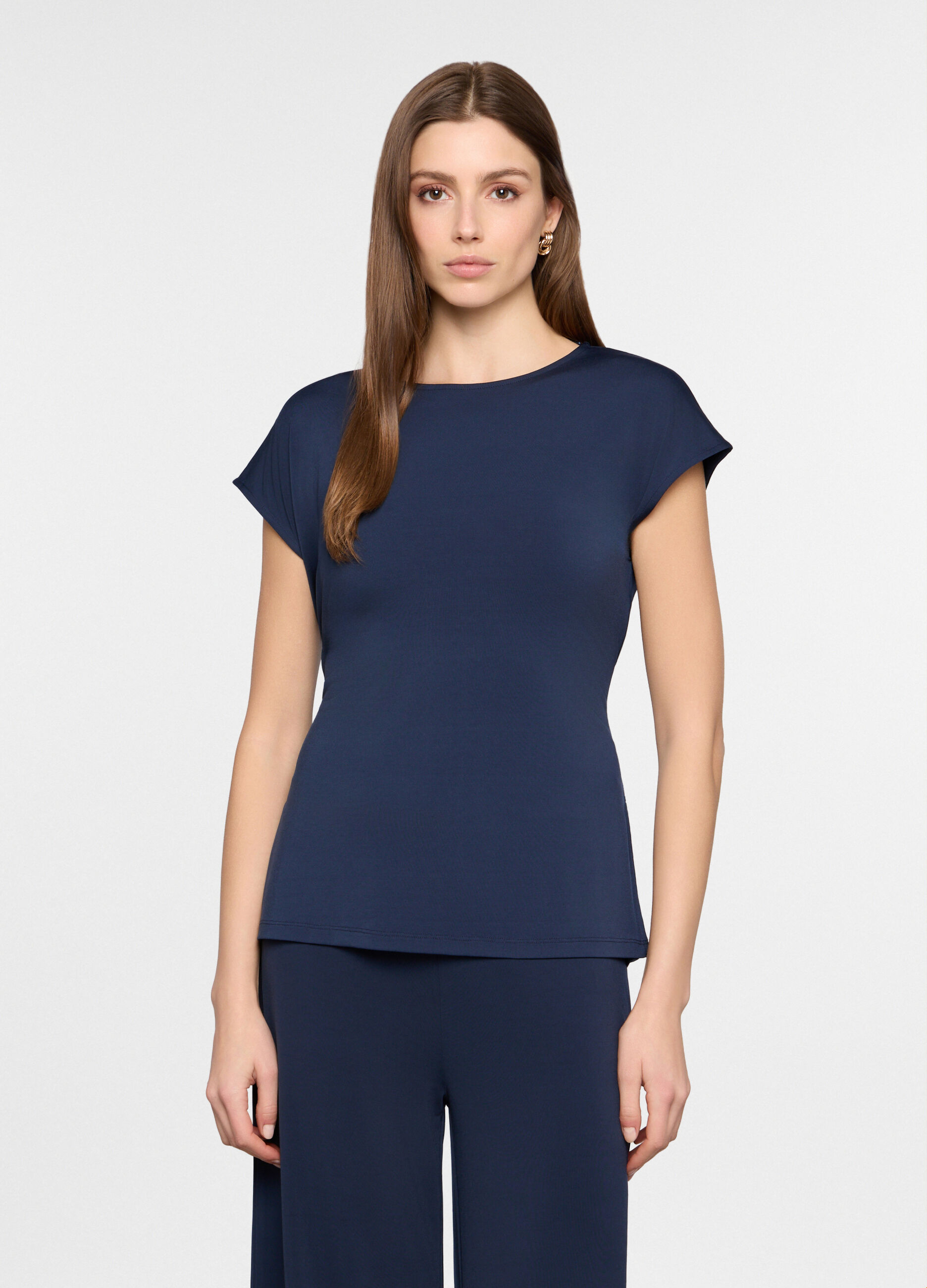 T-shirt girocollo donna _0