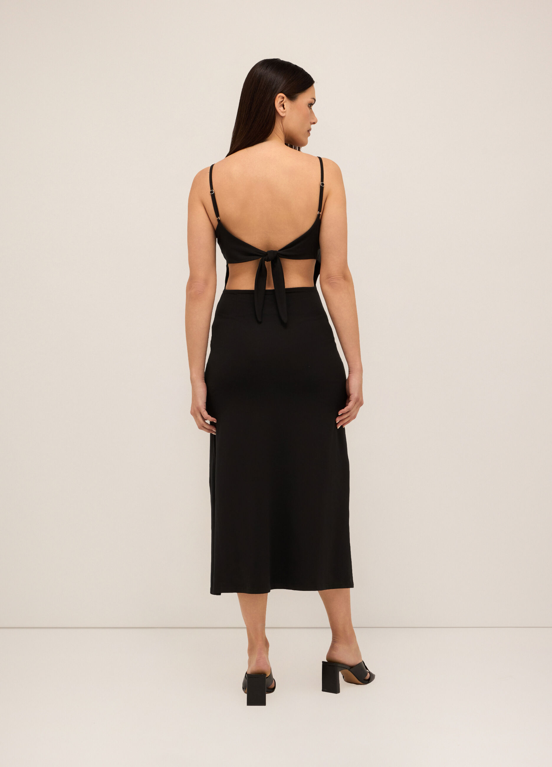 Abito lungo in jersey stretch donna_1