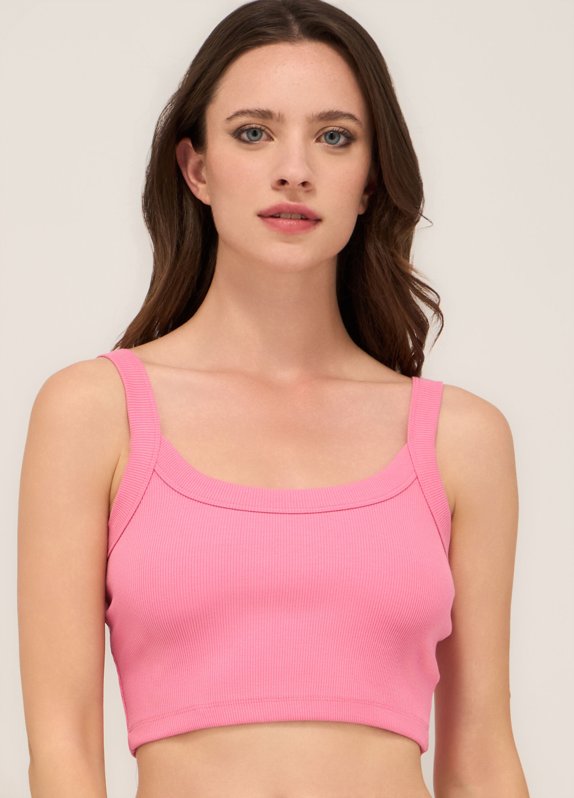 Top in costina di cotone stretch donna_2