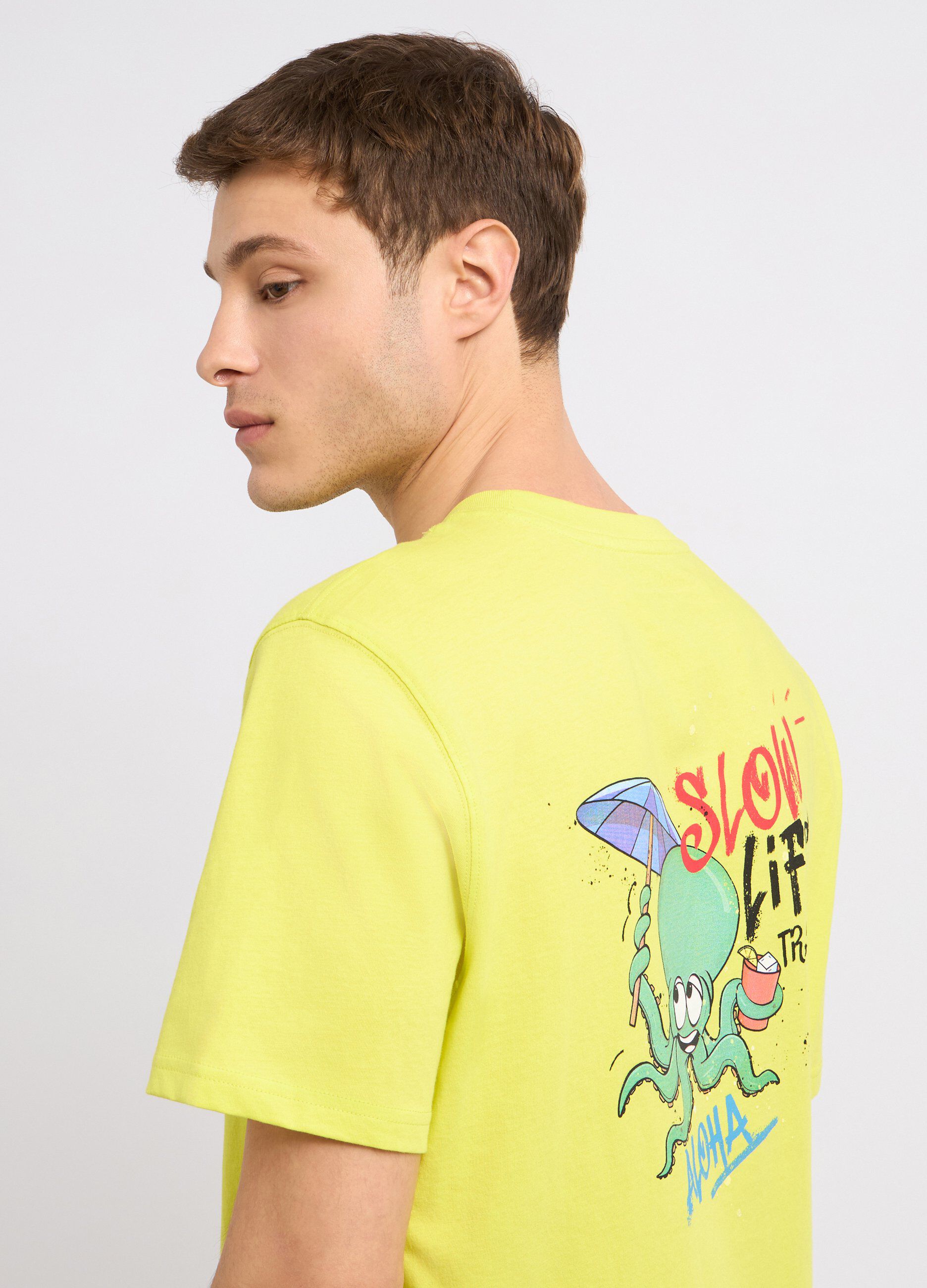 T-shirt in puro cotone con stampa uomo_2