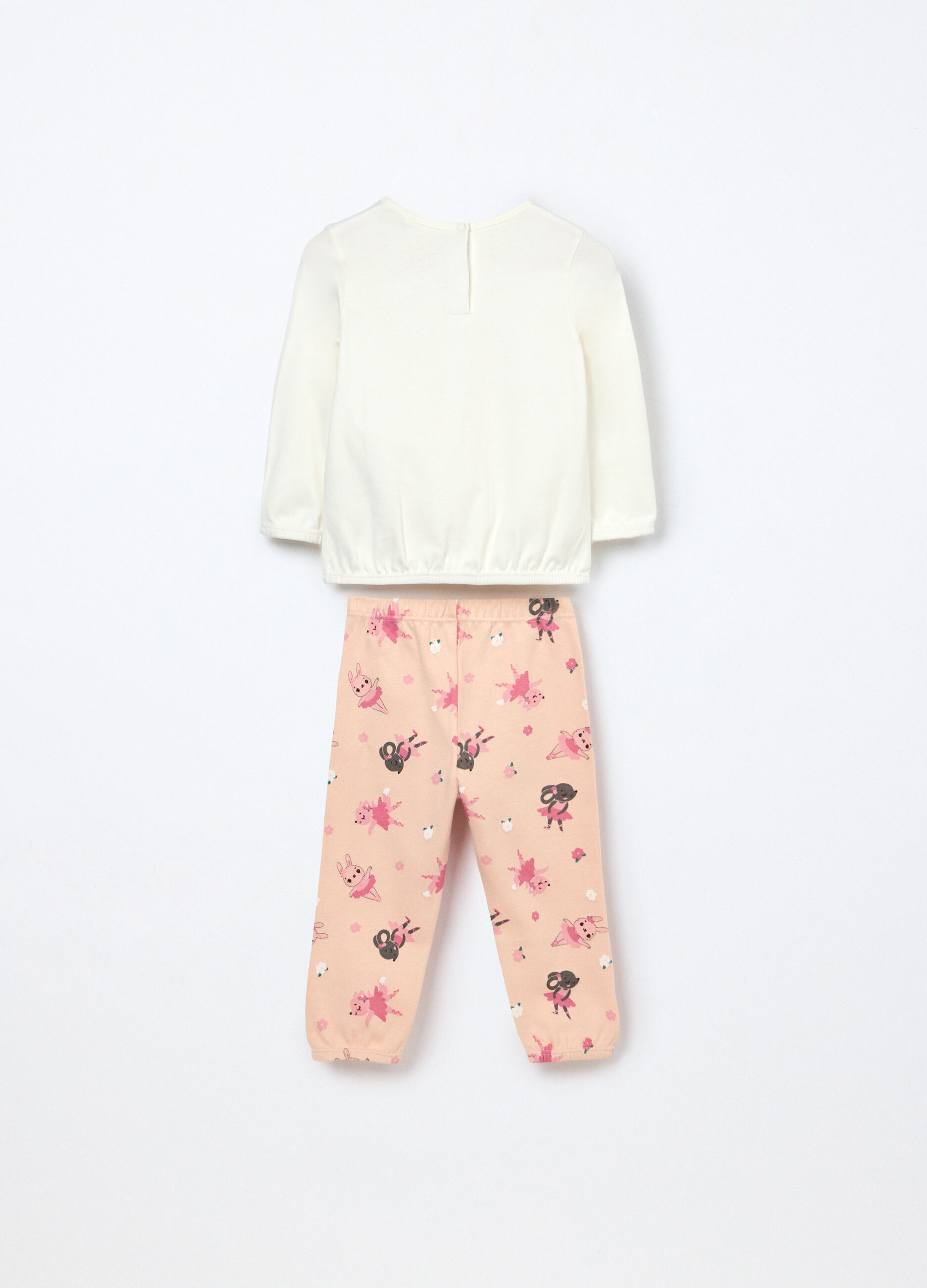 Set pigiama lungo in jersey di puro cotone neonata_1