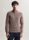 Maglione con mezza zip in maglia rasata uomo_0
