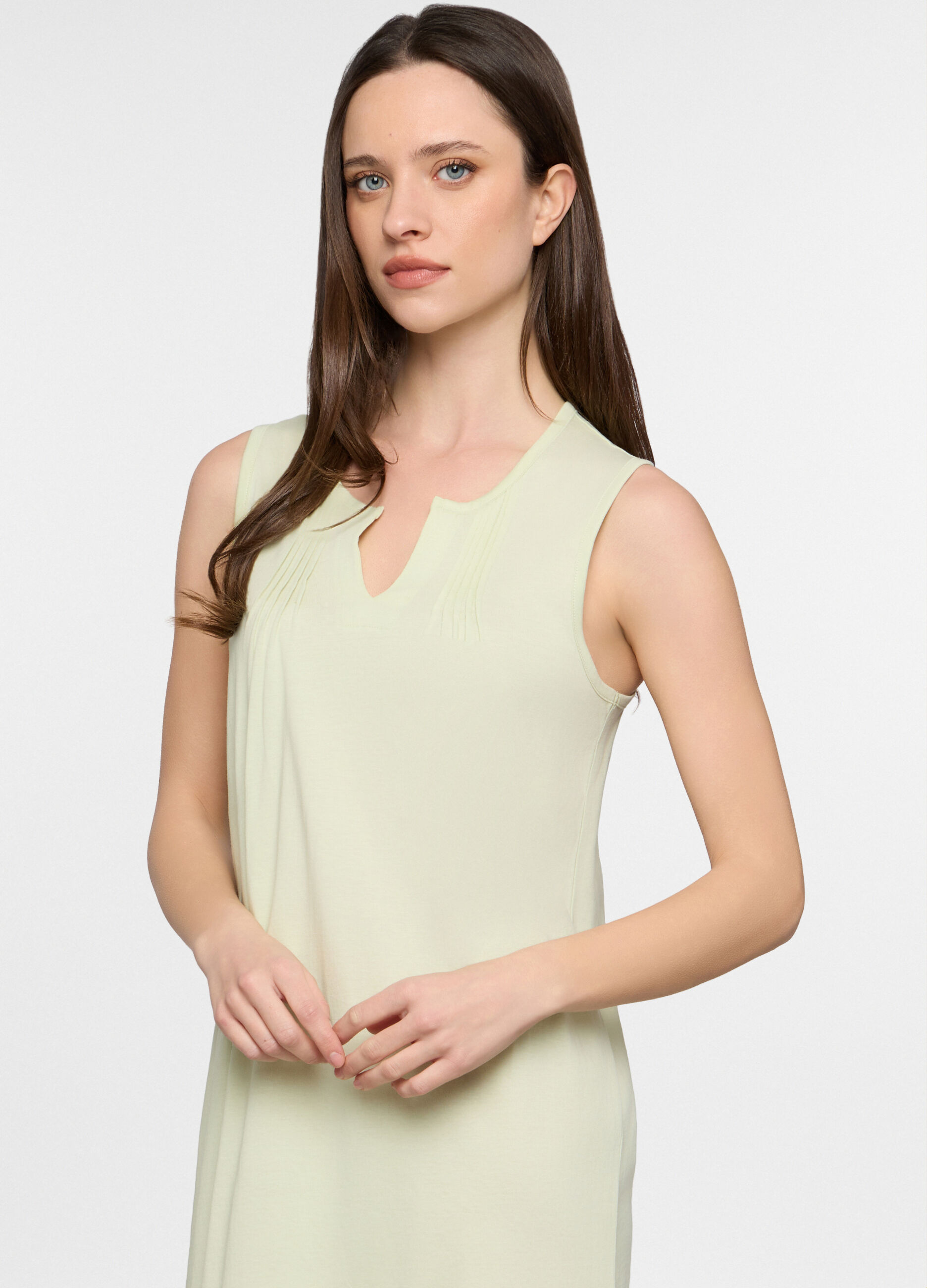 Camicia da notte in jersey di puro cotone donna_2