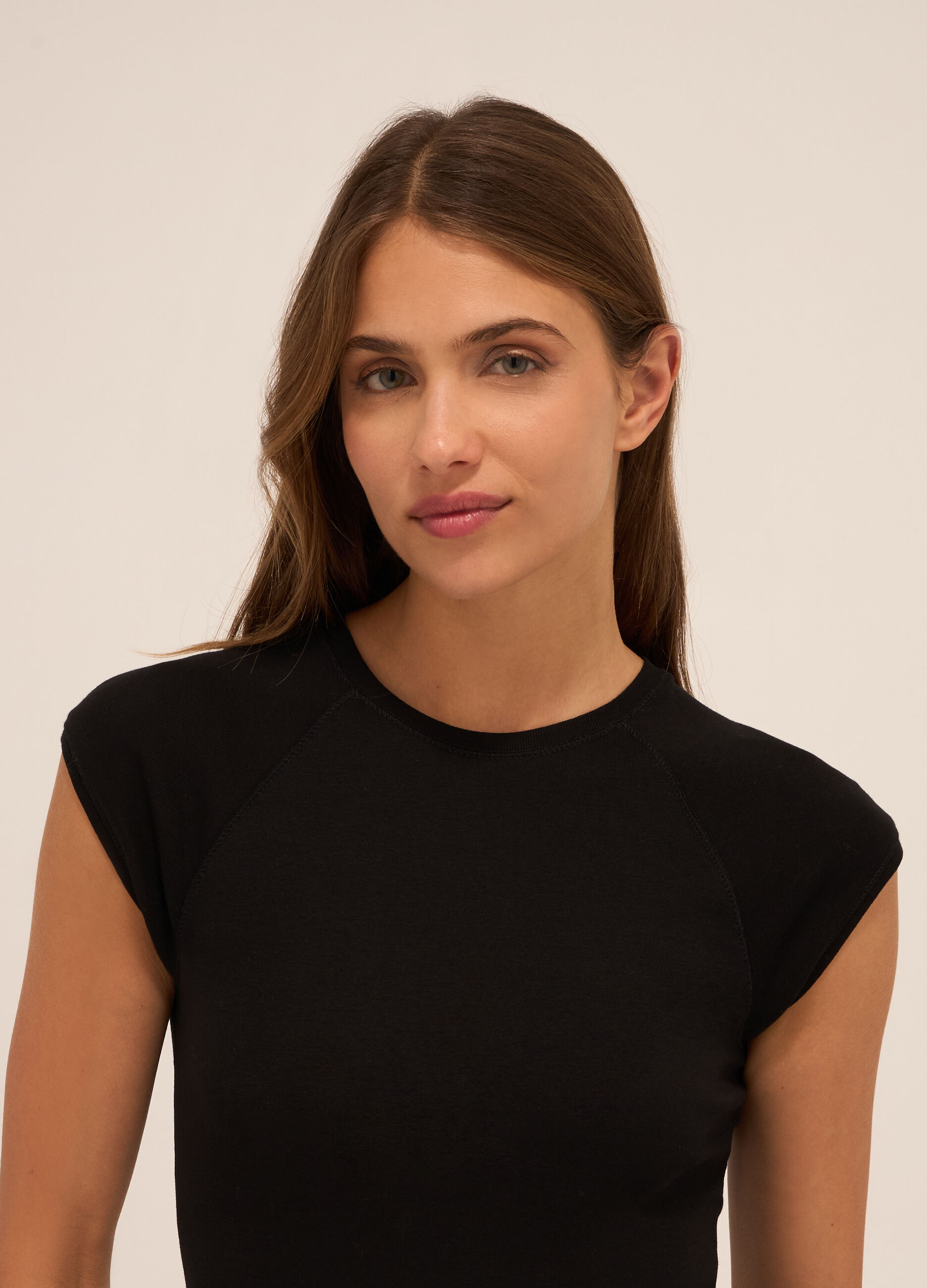 T-shirt a maniche corte in puro cotone donna_2