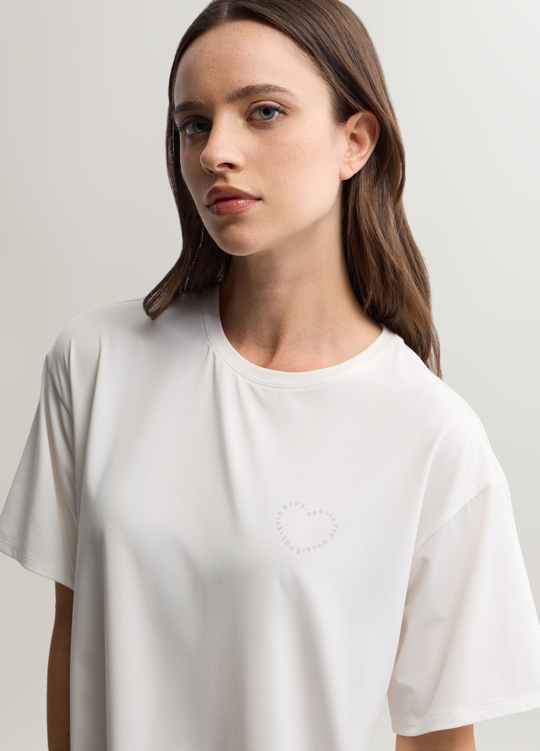 T-shirt girocollo stretch donna_2