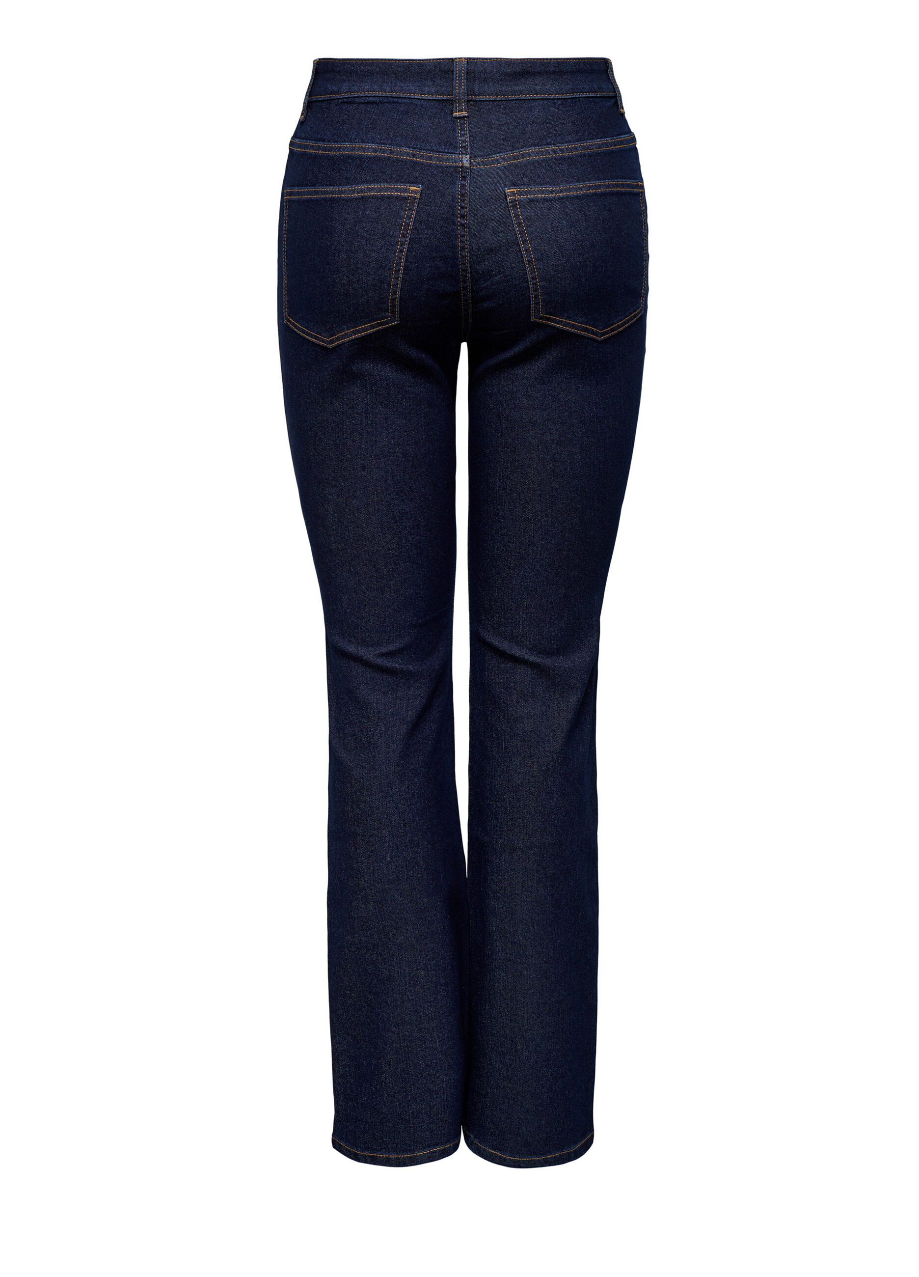 Pantaloni flare fit in denim donna_7