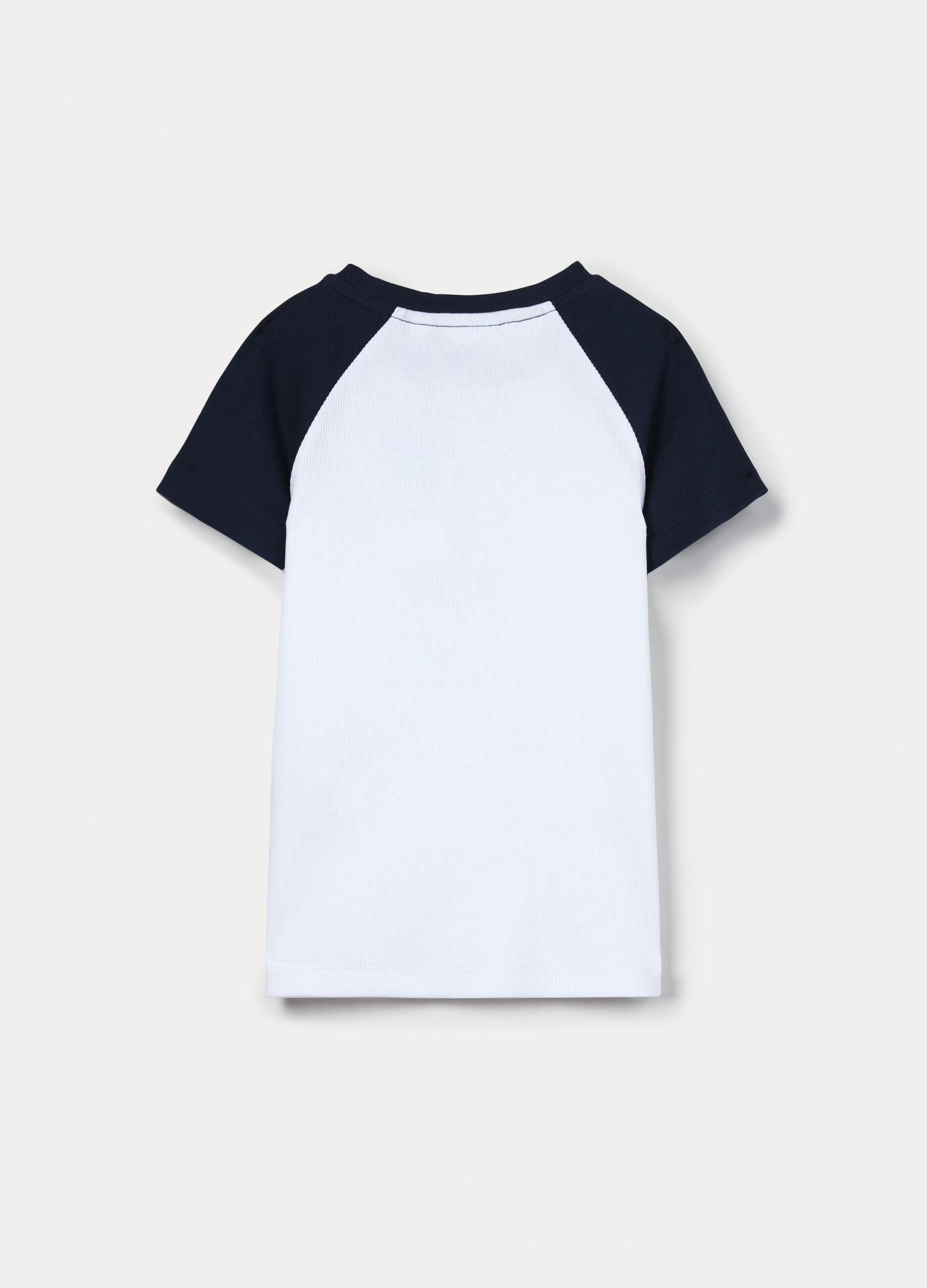 T-shirt in costina di cotone stretch ragazza_1