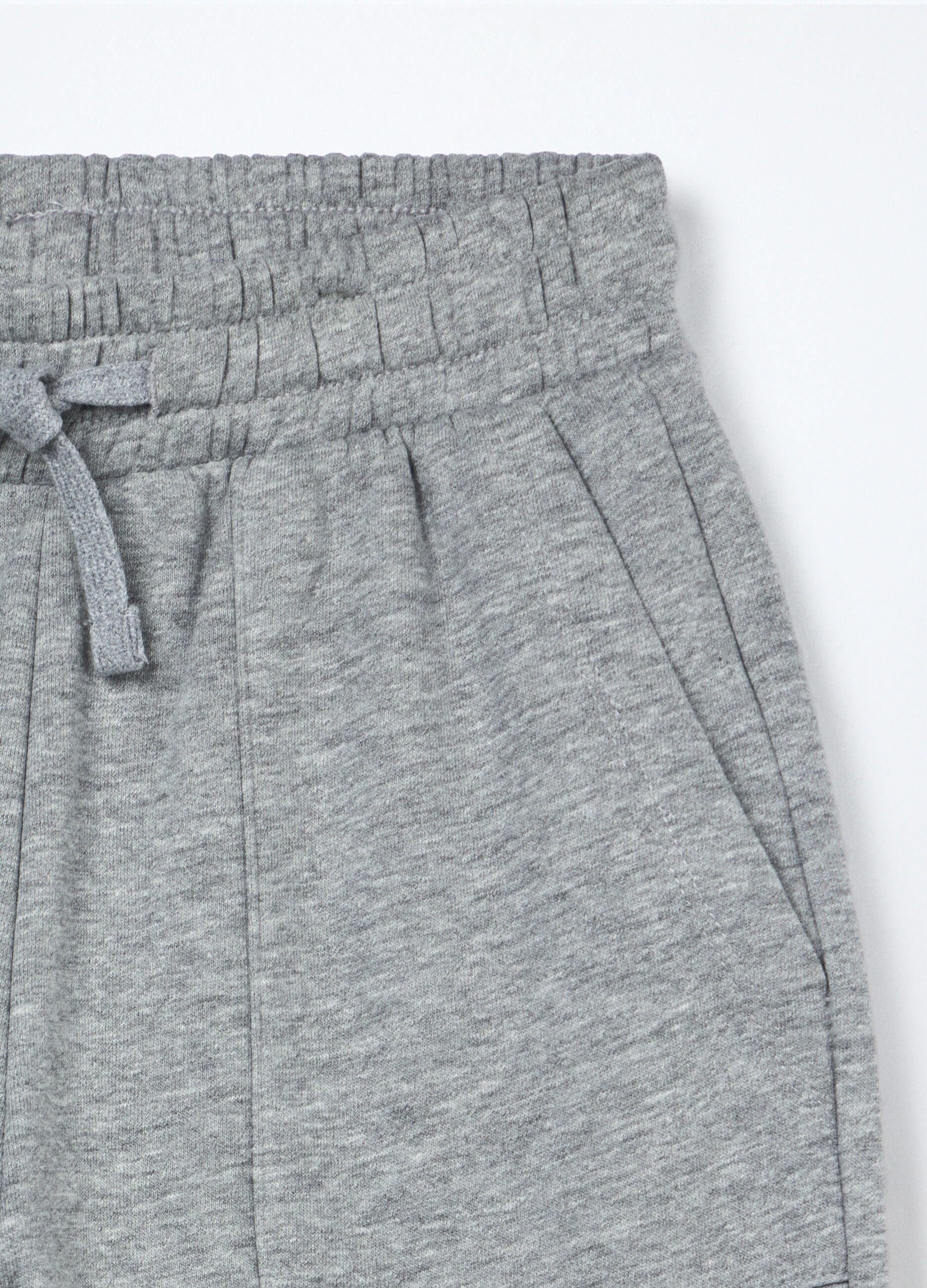 Pantaloni cargo in misto cotone fleece ragazza_2