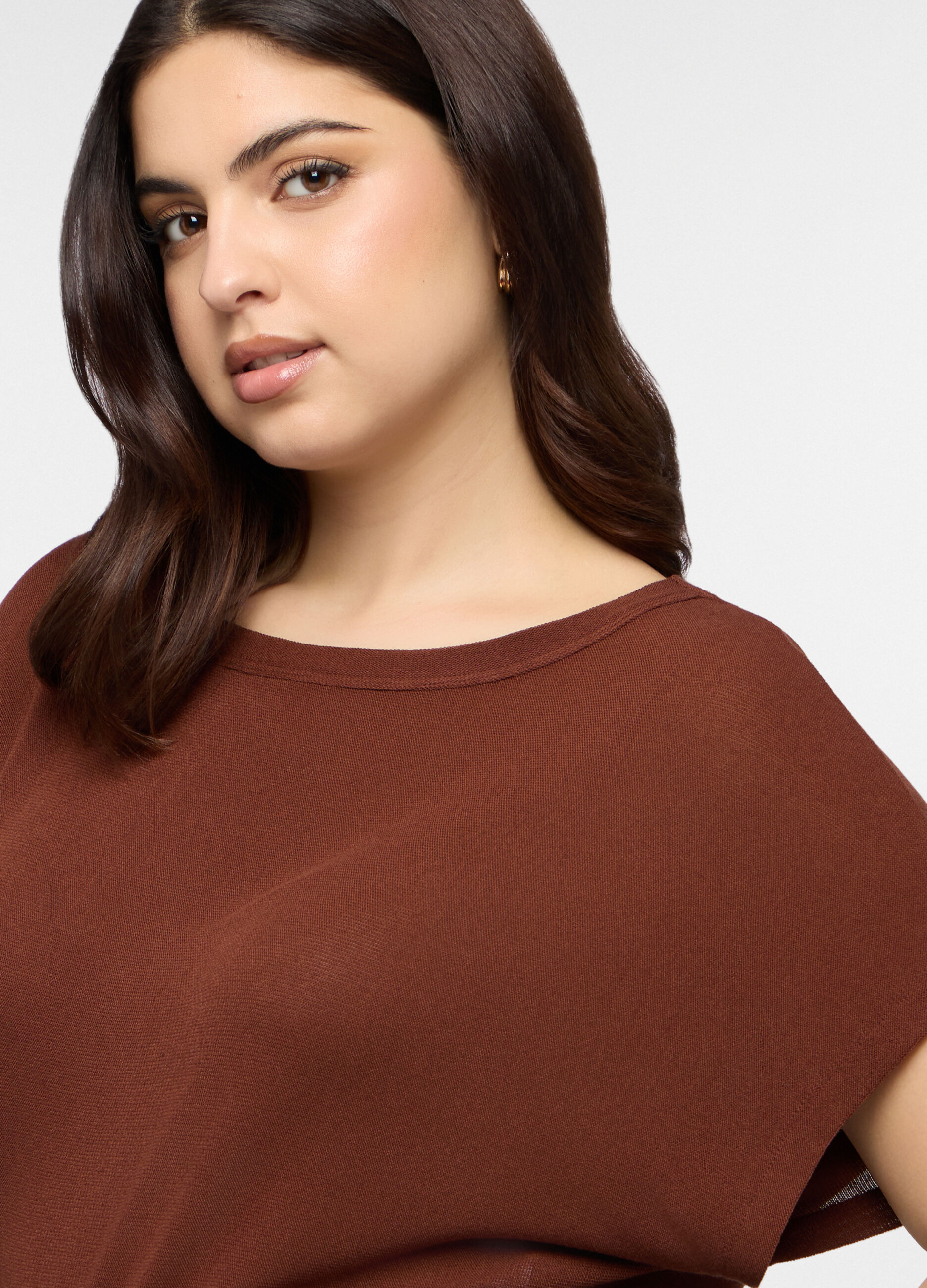 T-shirt girocollo stretch donna curvy_2