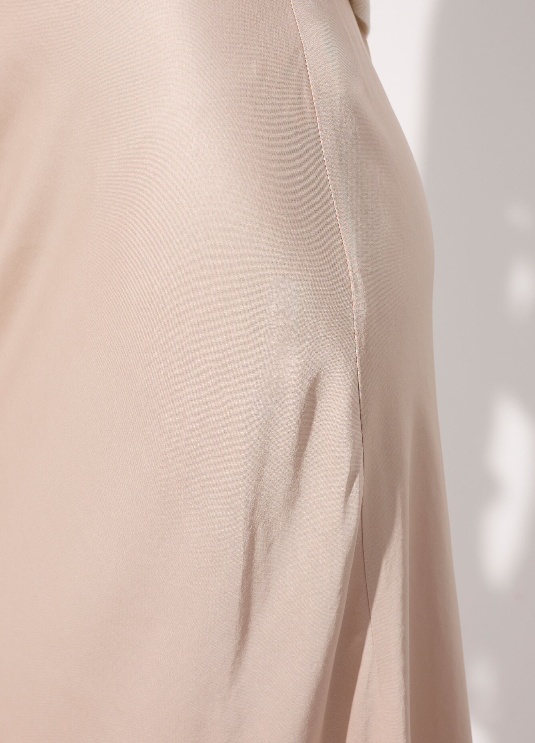 Gonna a tubino lunga in viscosa satin donna_3