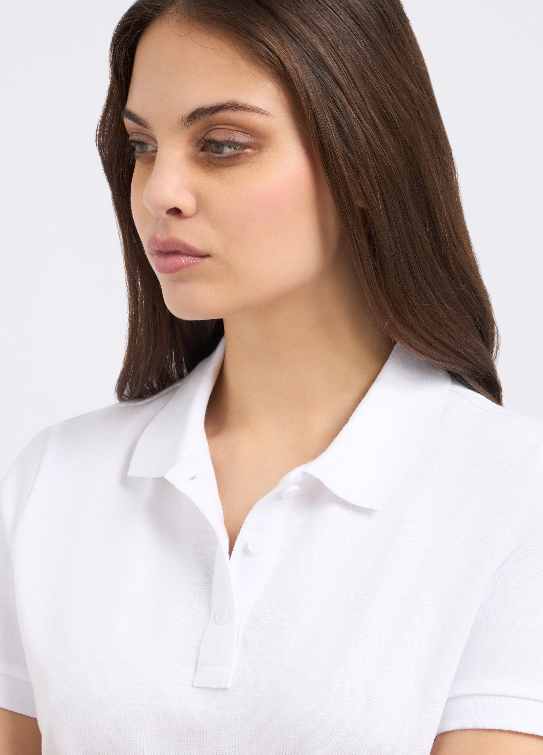 Polo in puro cotone piquet donna_2
