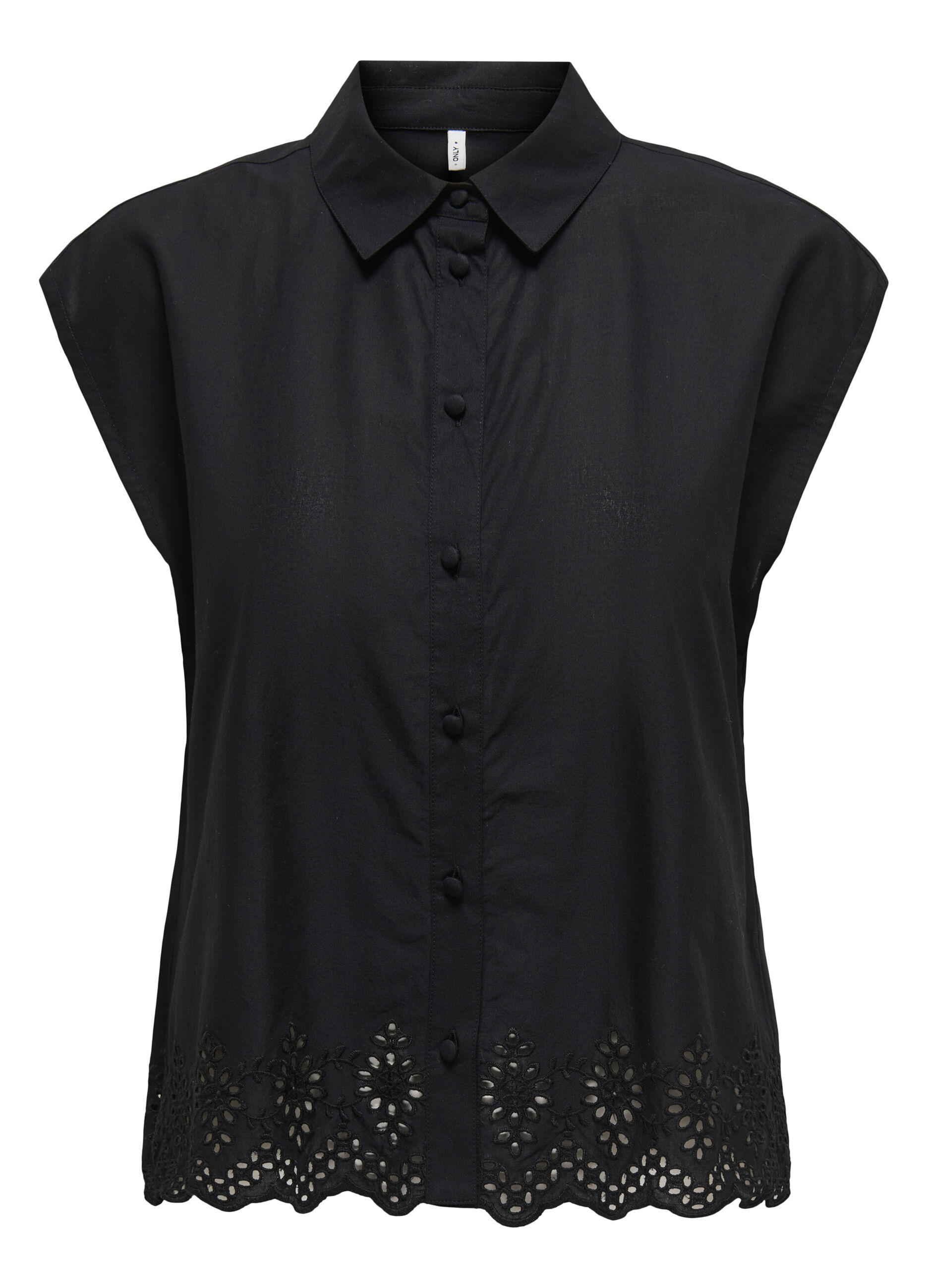 Camicia smanicata con ricami donna
