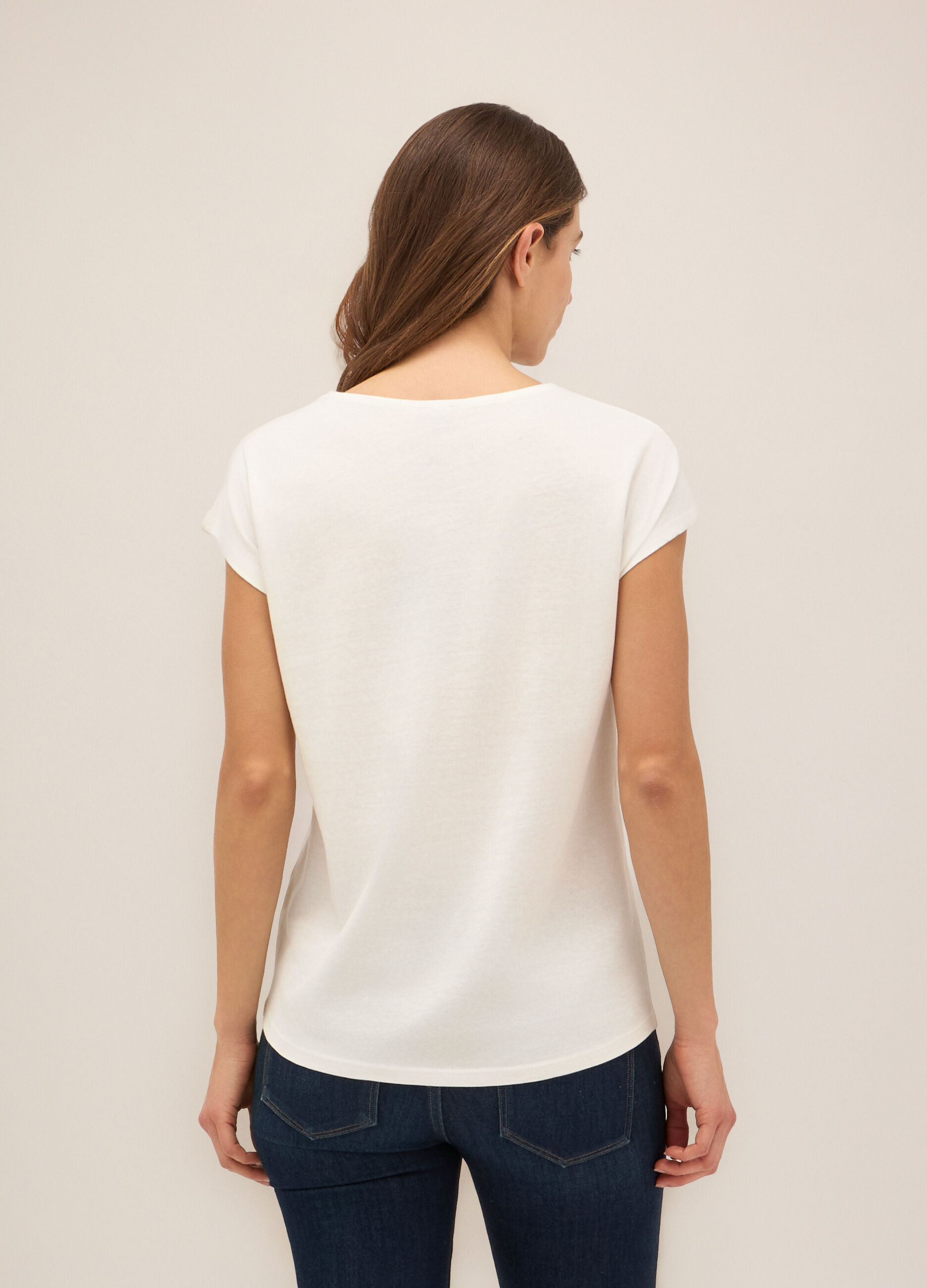 T-shirt in puro cotone donna_1