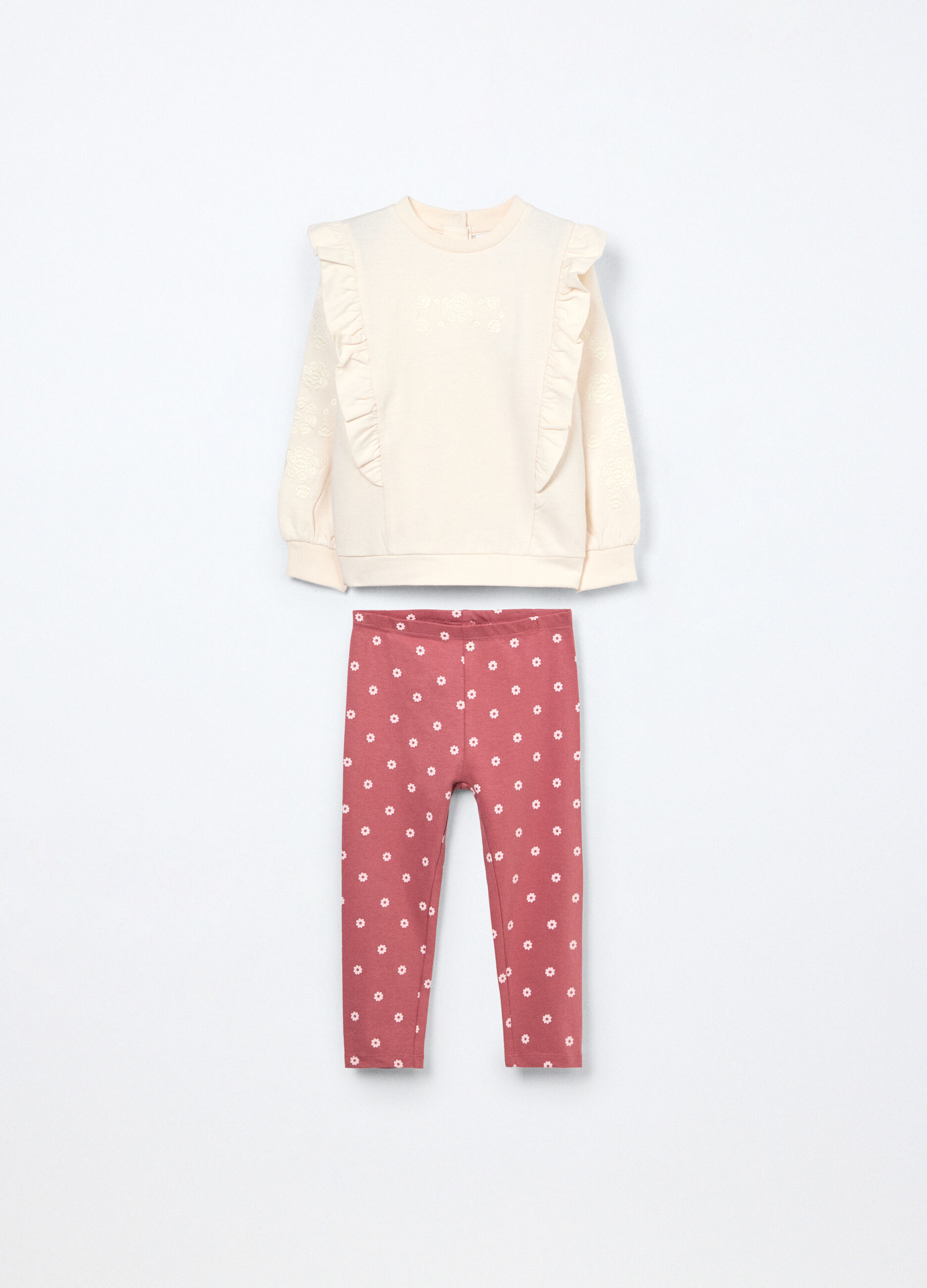 Jogging set in french terry misto cotone neonata_0