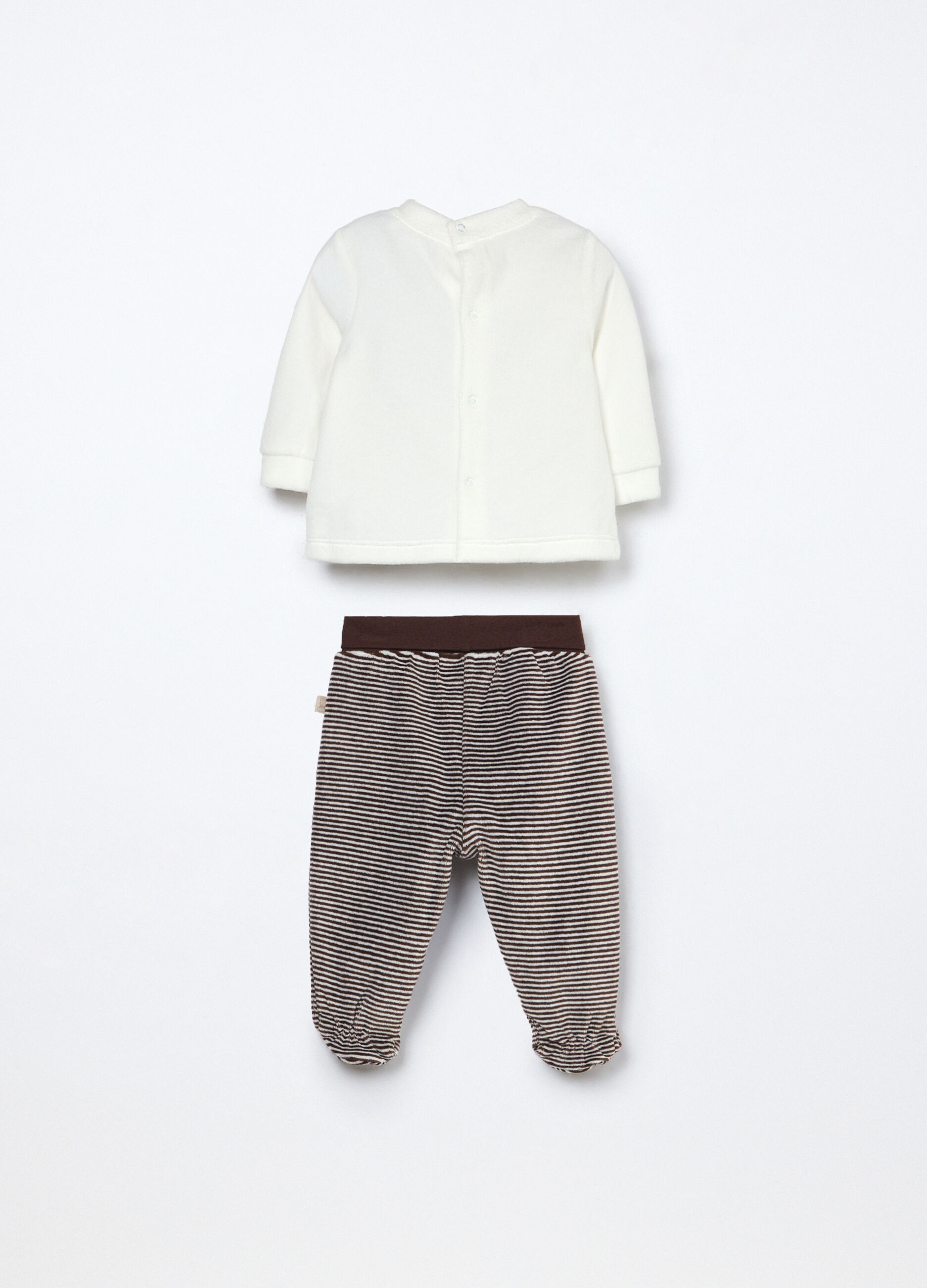 Set in misto cotone velours neonato_1