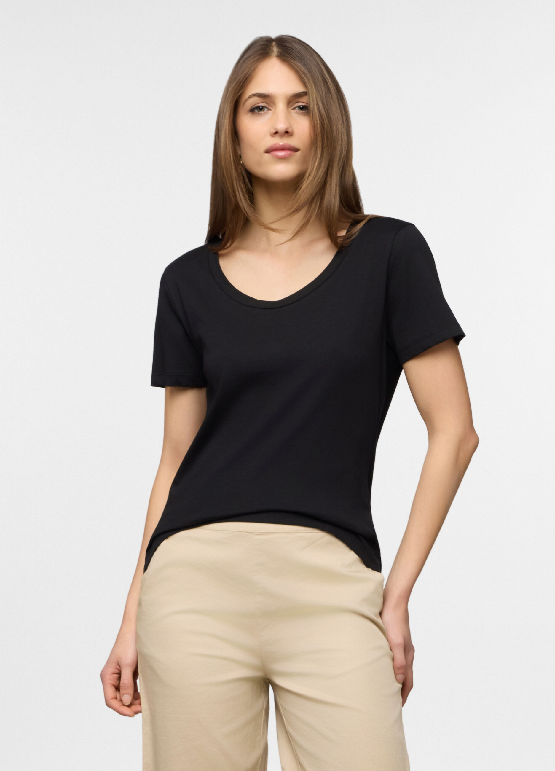 T-shirt girocollo donna_0