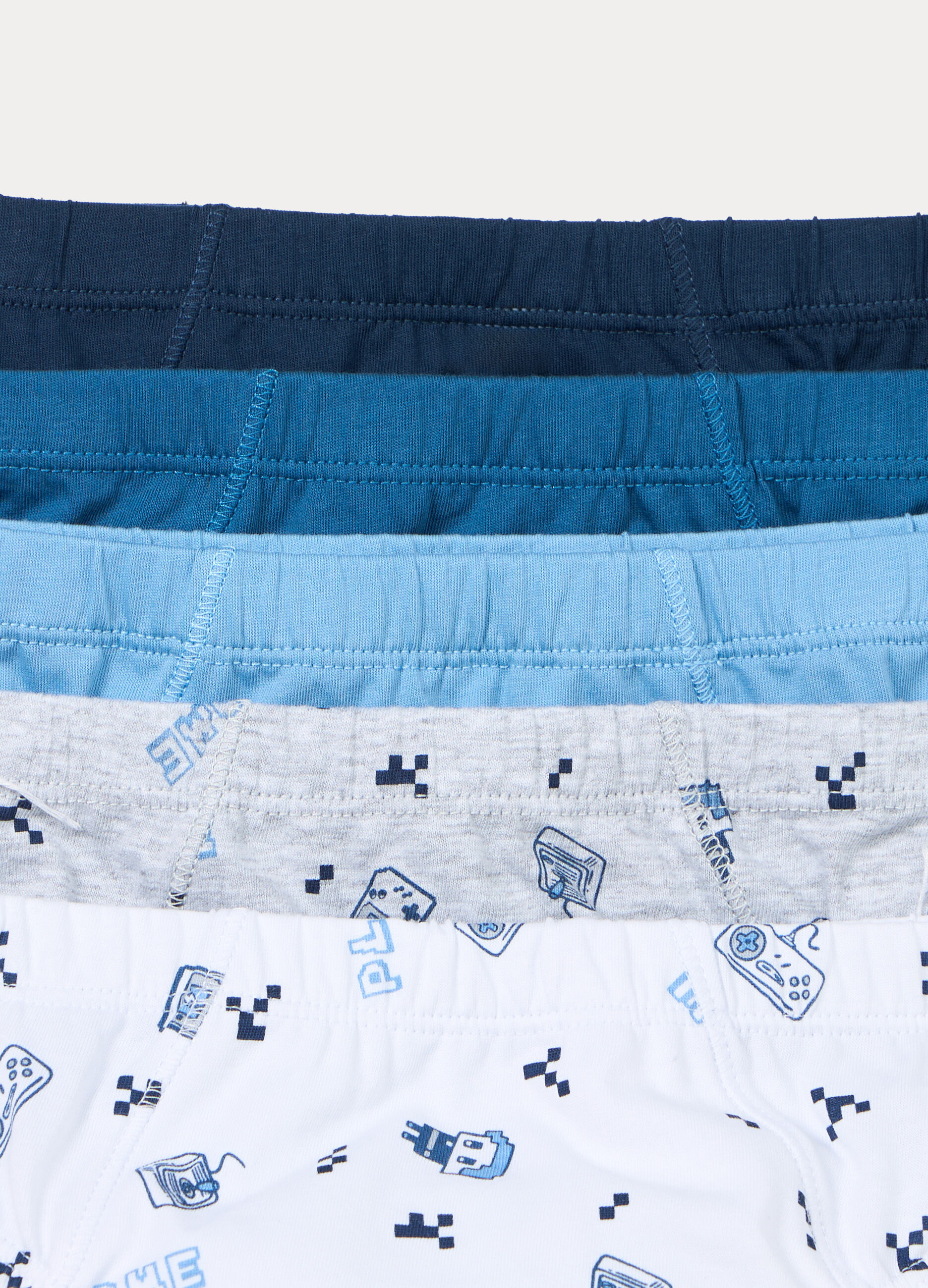 Pack 5 slip in jersey di puro cotone ragazzo_3