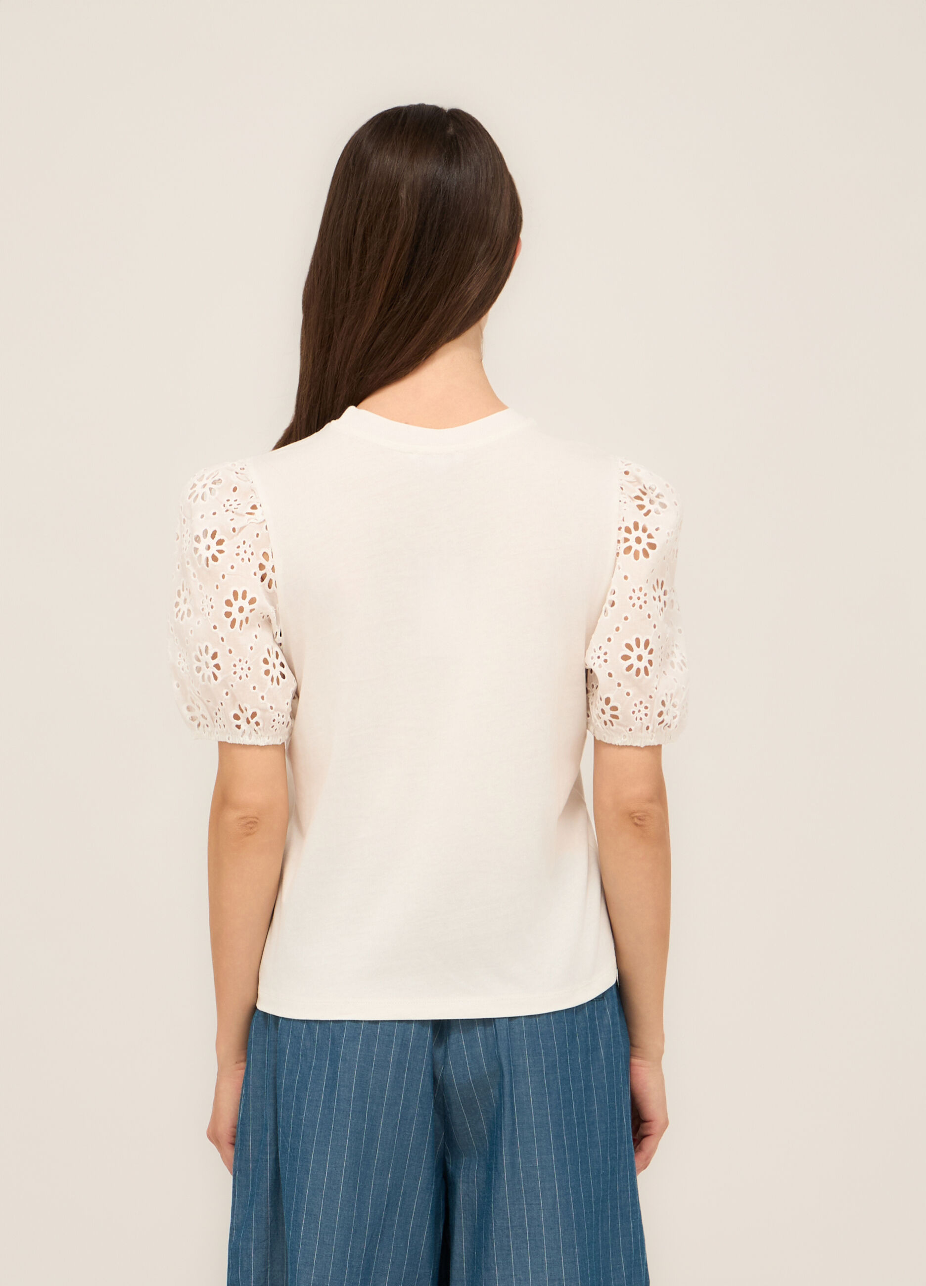 T-shirt in jersey di puro cotone donna_1