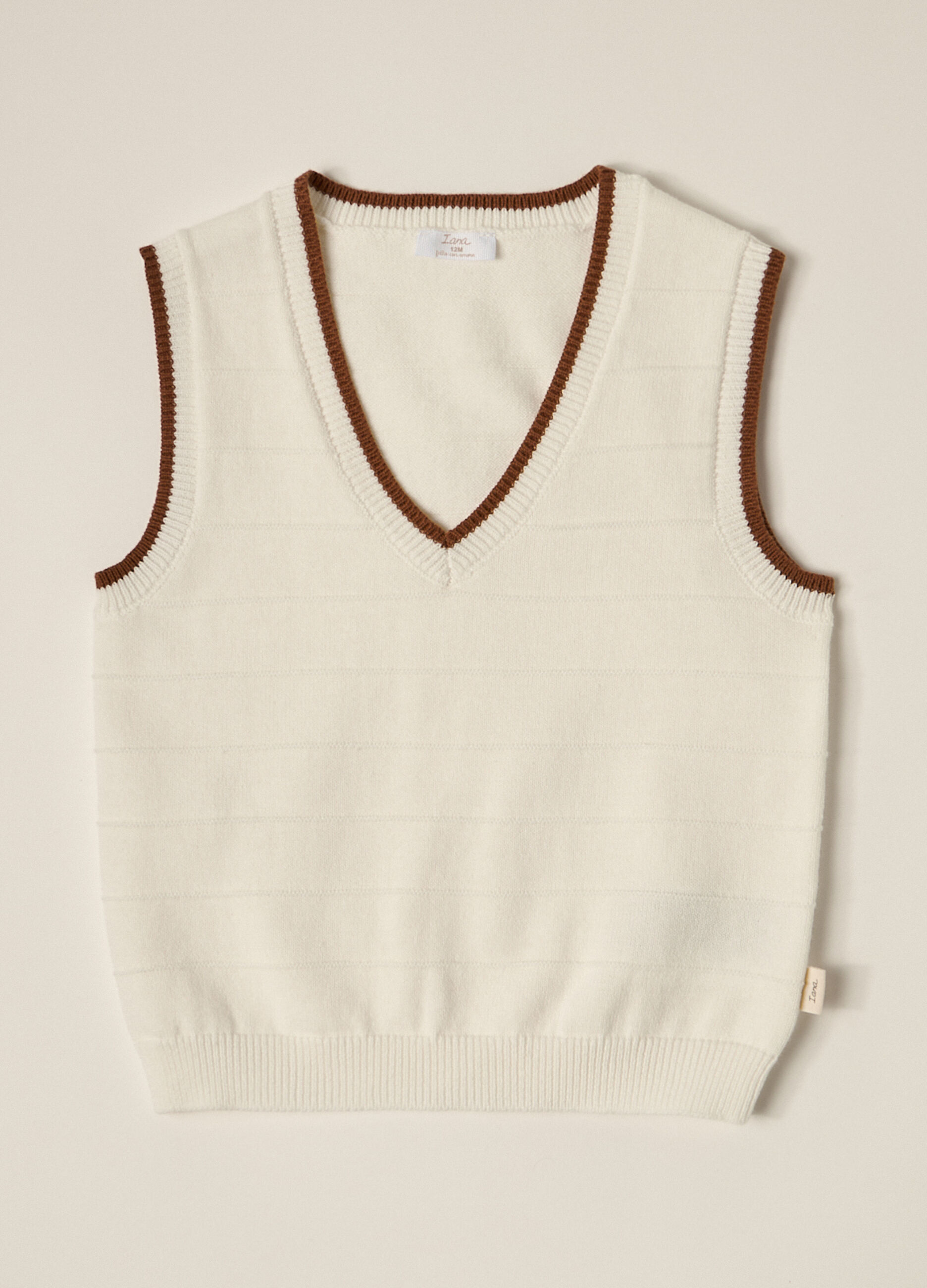 Gilet tricot in puro cotone IANA neonato
