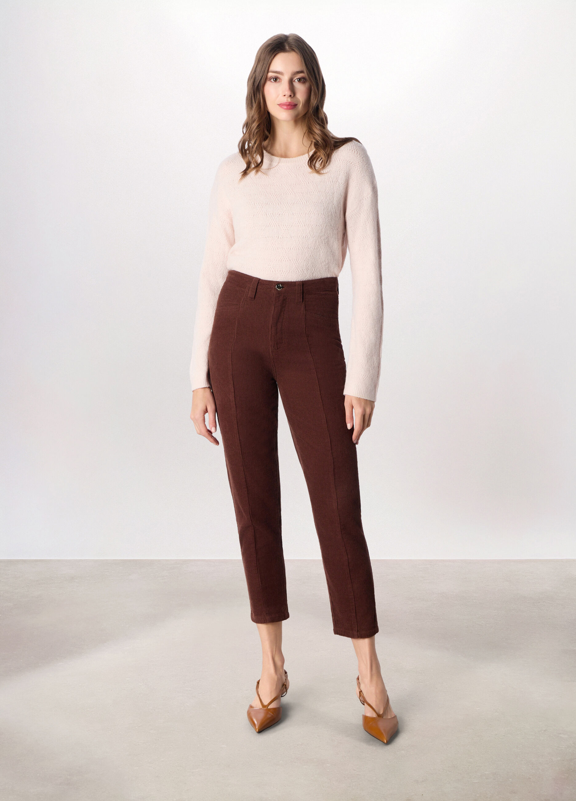 Pantaloni in velluto a coste donna_0