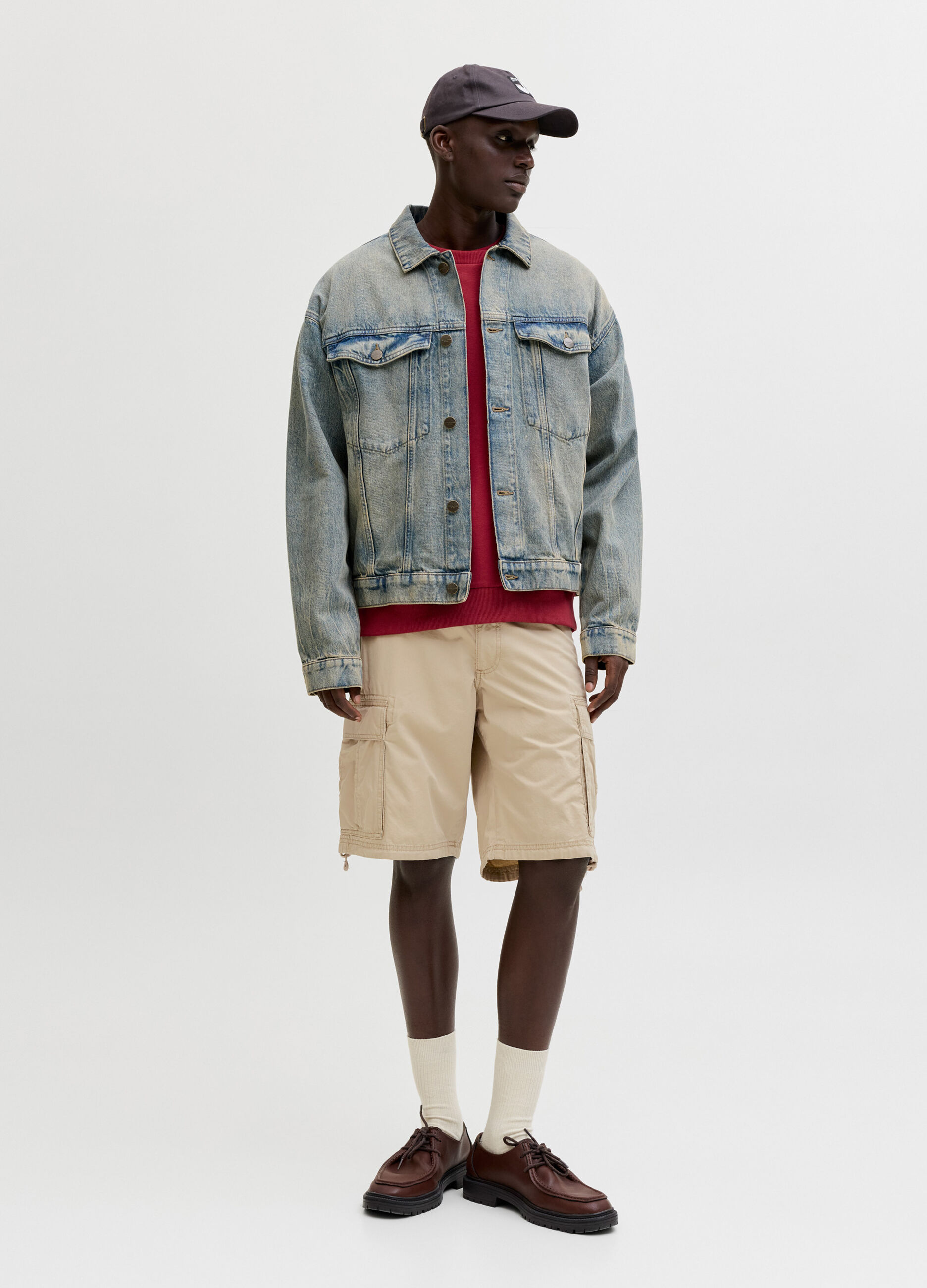Shorts cargo in cotone uomo_0