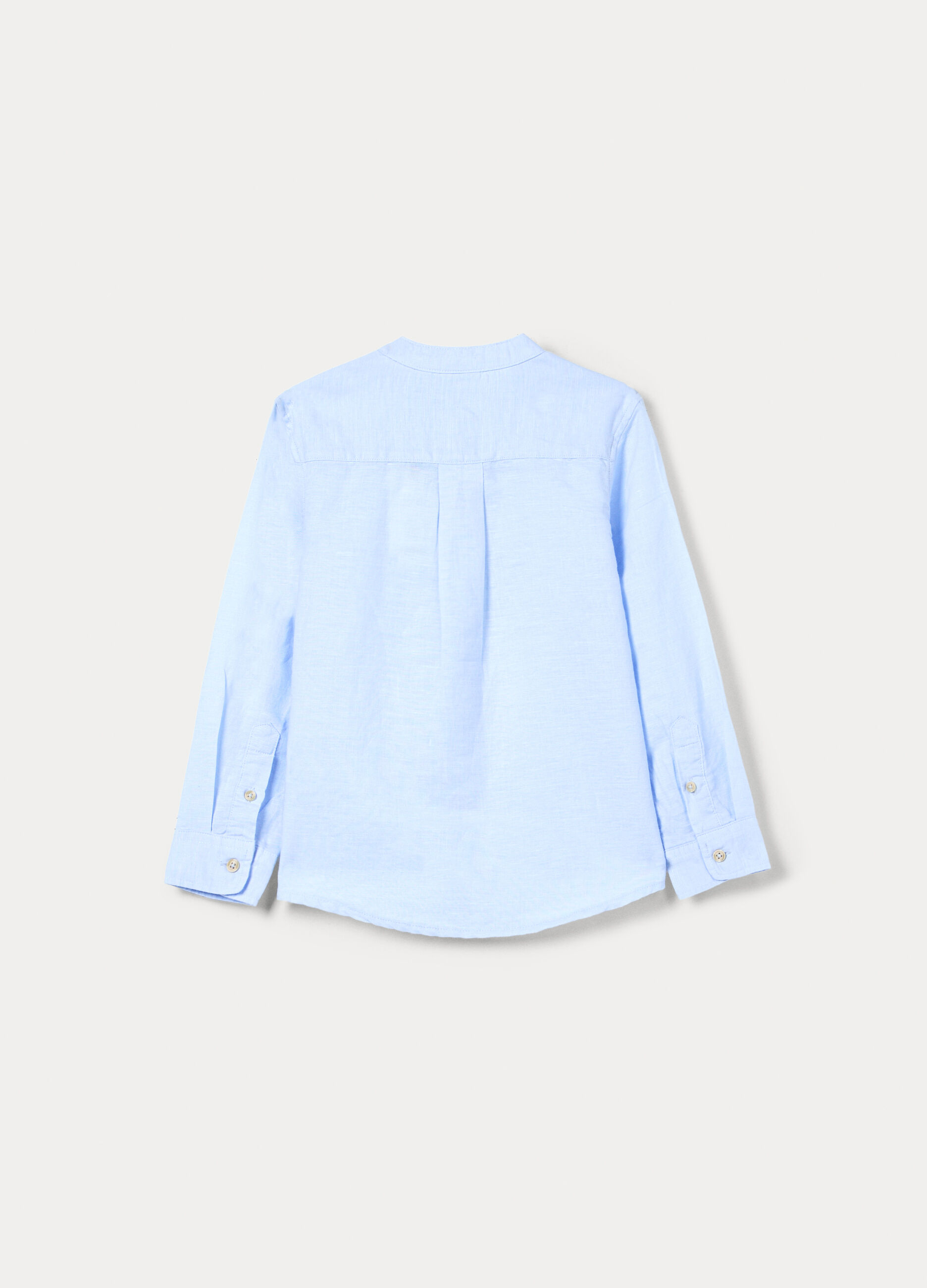 Camicia regular fit misto lino bambino_1