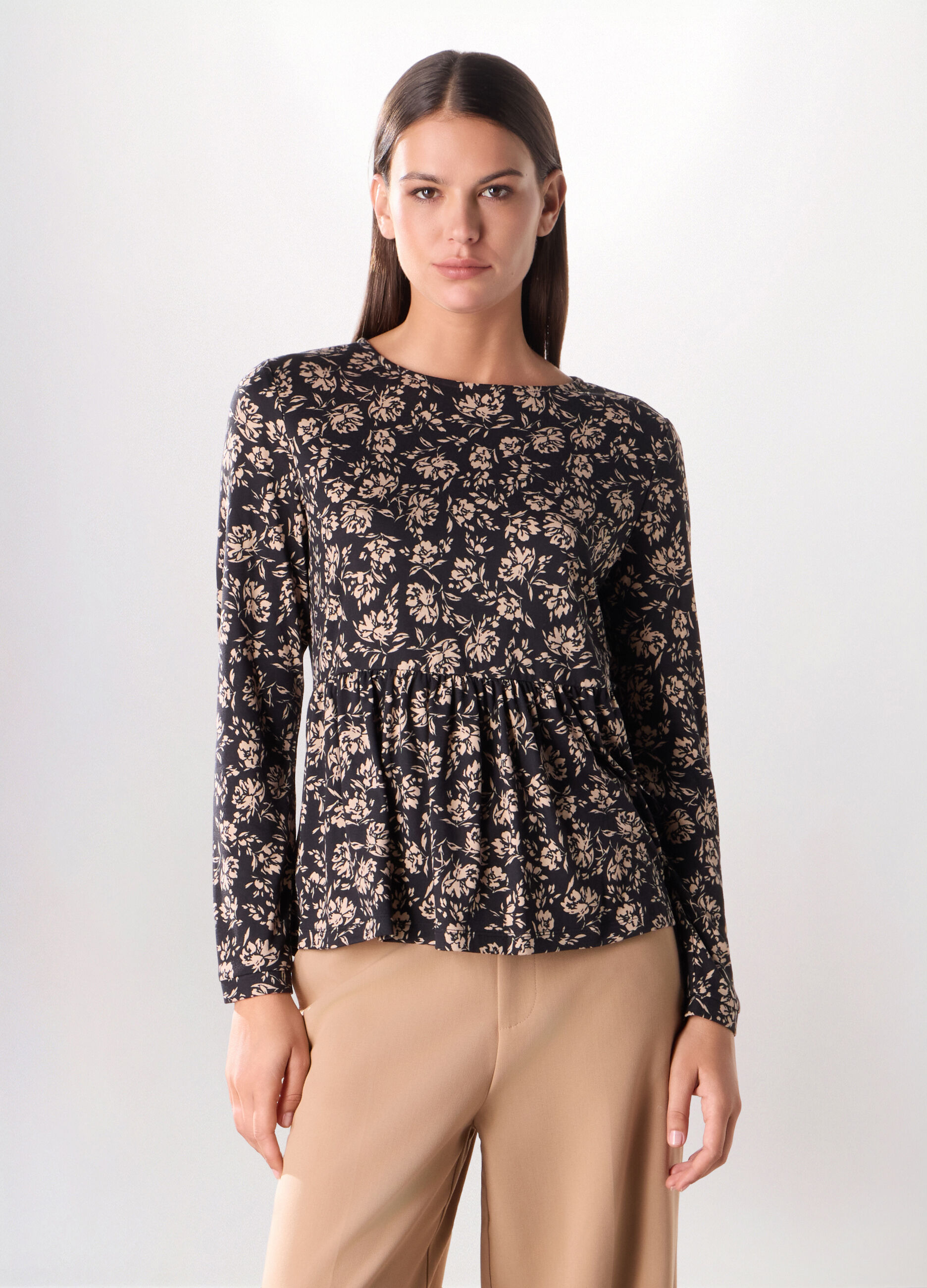 T-shirt in jersey stretch donna_0