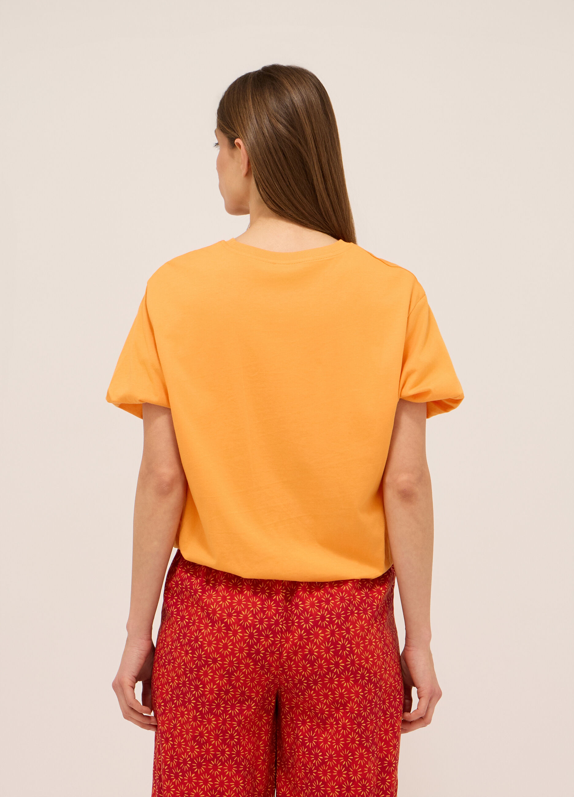 T-shirt in jersey di puro cotone donna_1