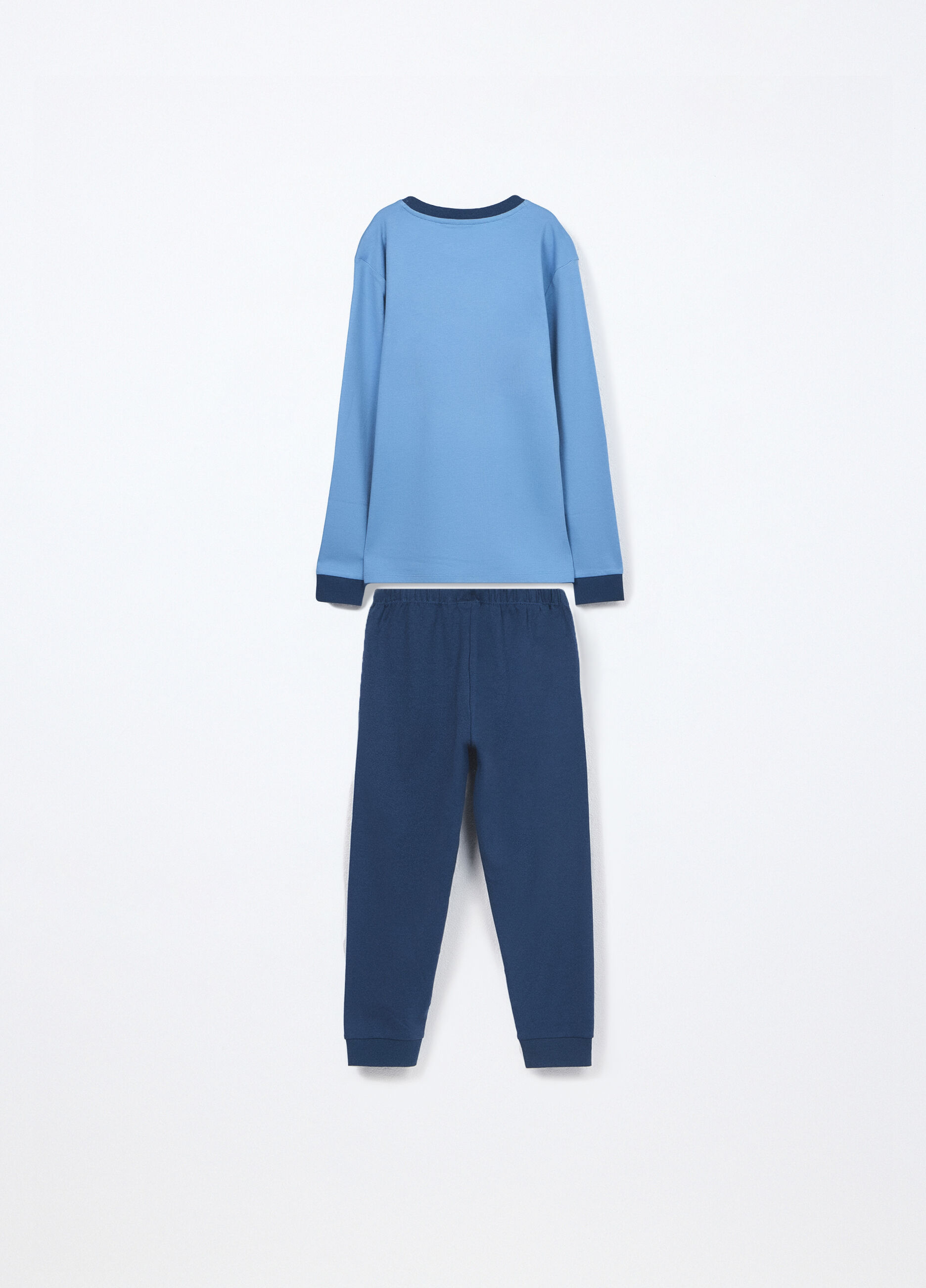 Set pigiama lungo in interlock di puro cotone ragazzo_1