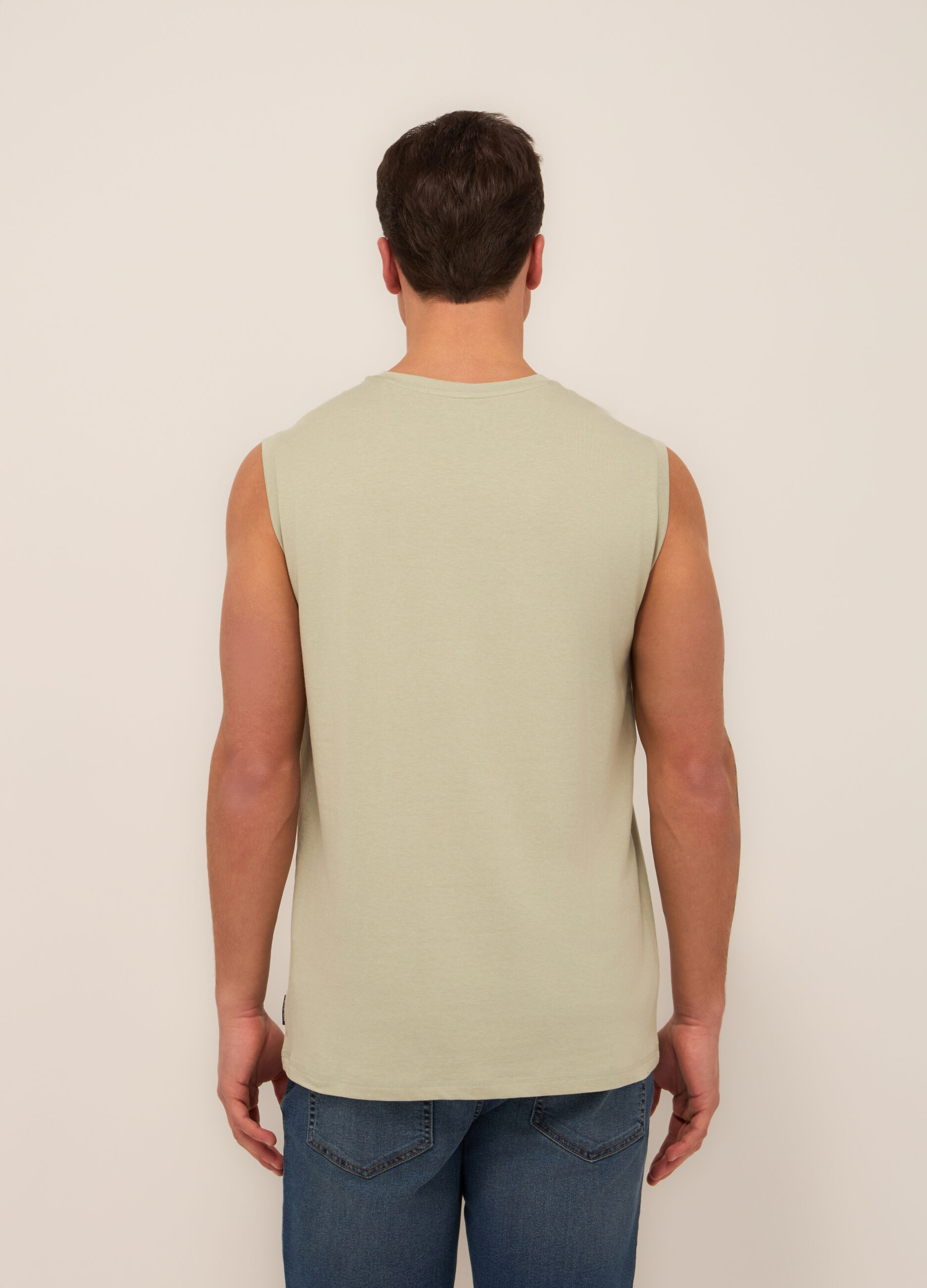 Canotta in cotone e modal stretch uomo_1