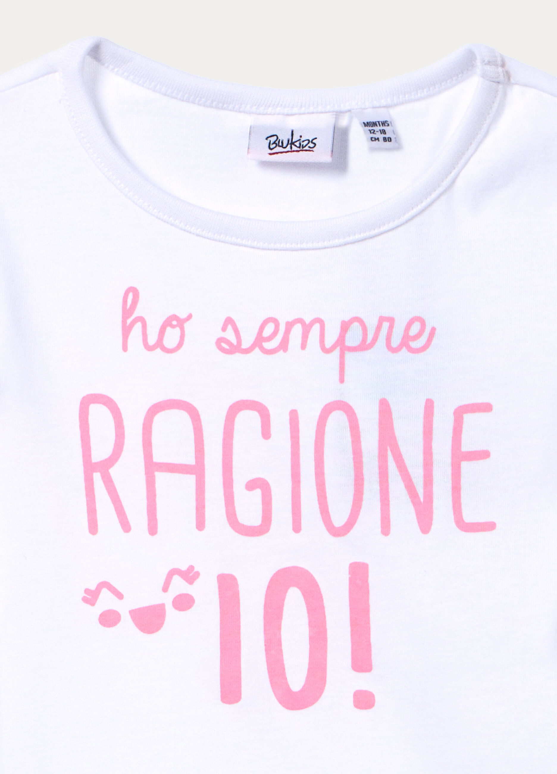 T-shirt girocollo in puro cotone bimba_2