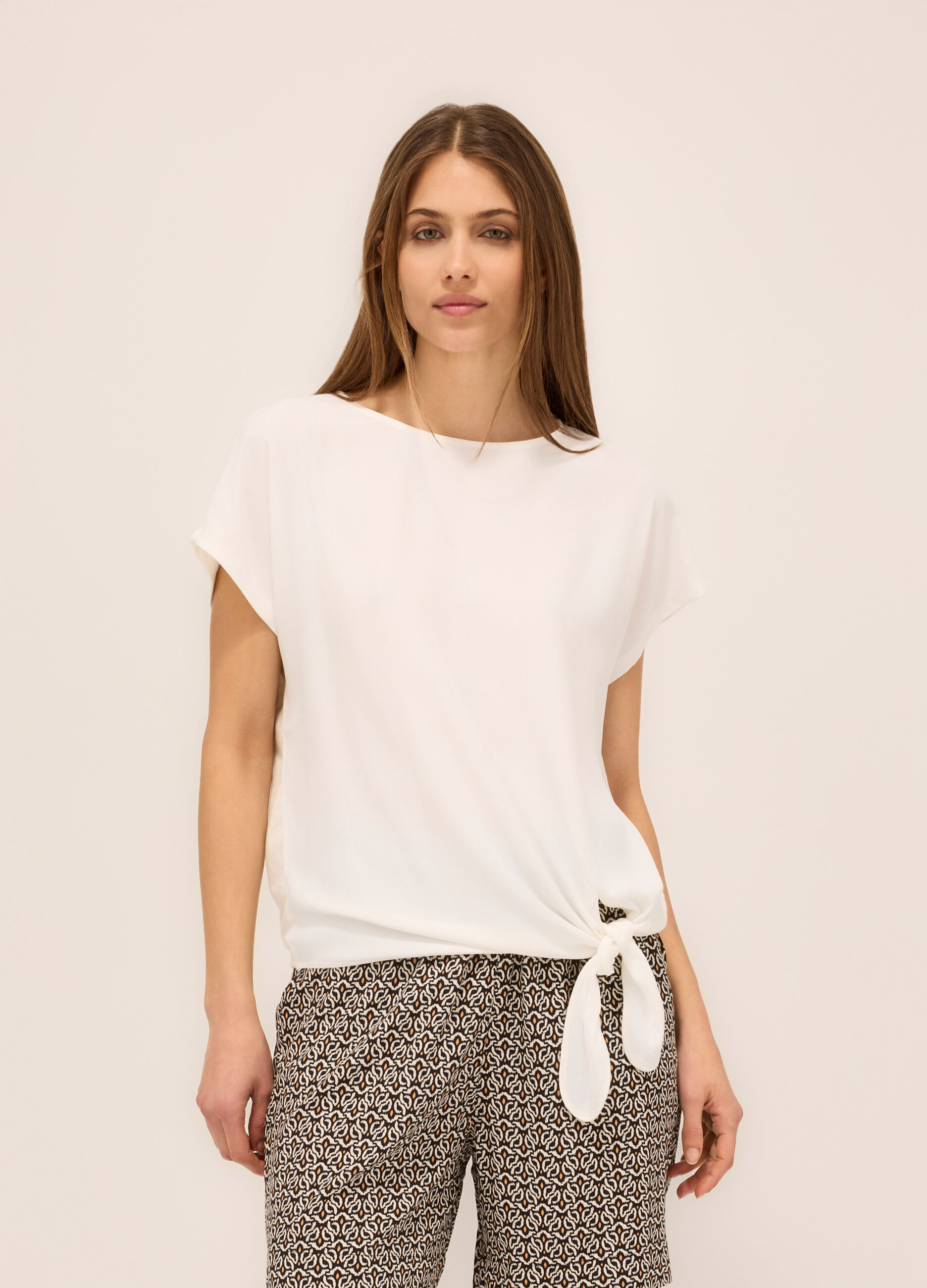 T-shirt in misto viscosa donna_0