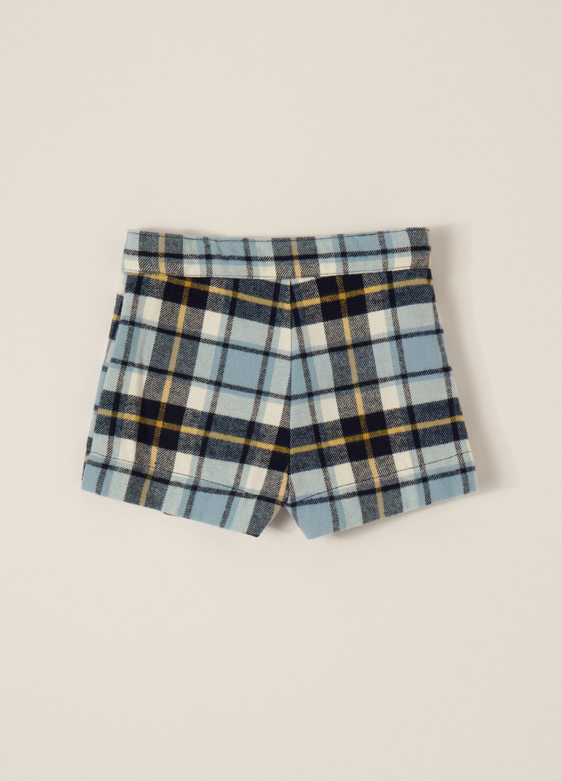 Gonna scozzese azzurra per bambina_1