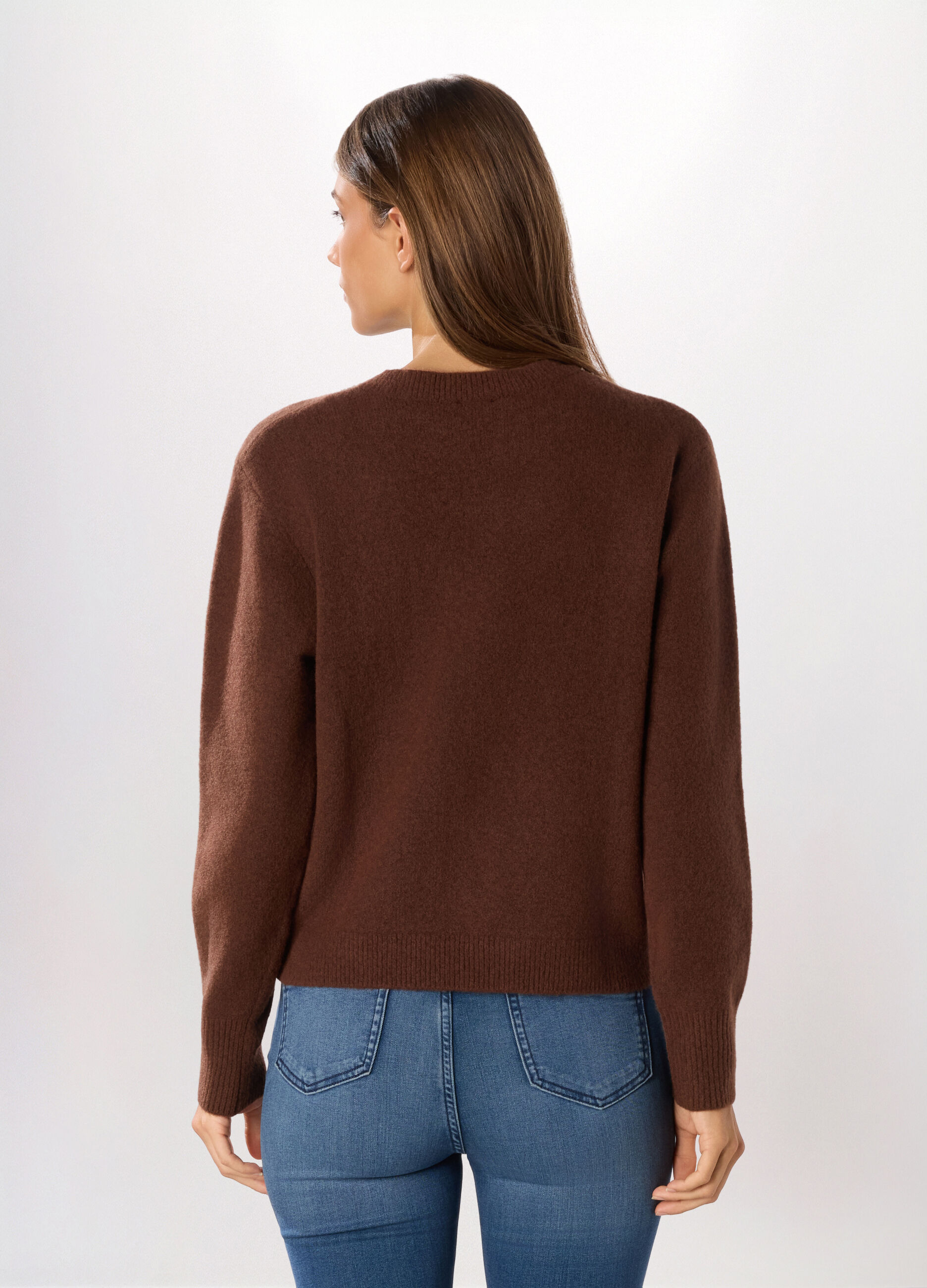 Pullover tricot misto lana con strass donna_1