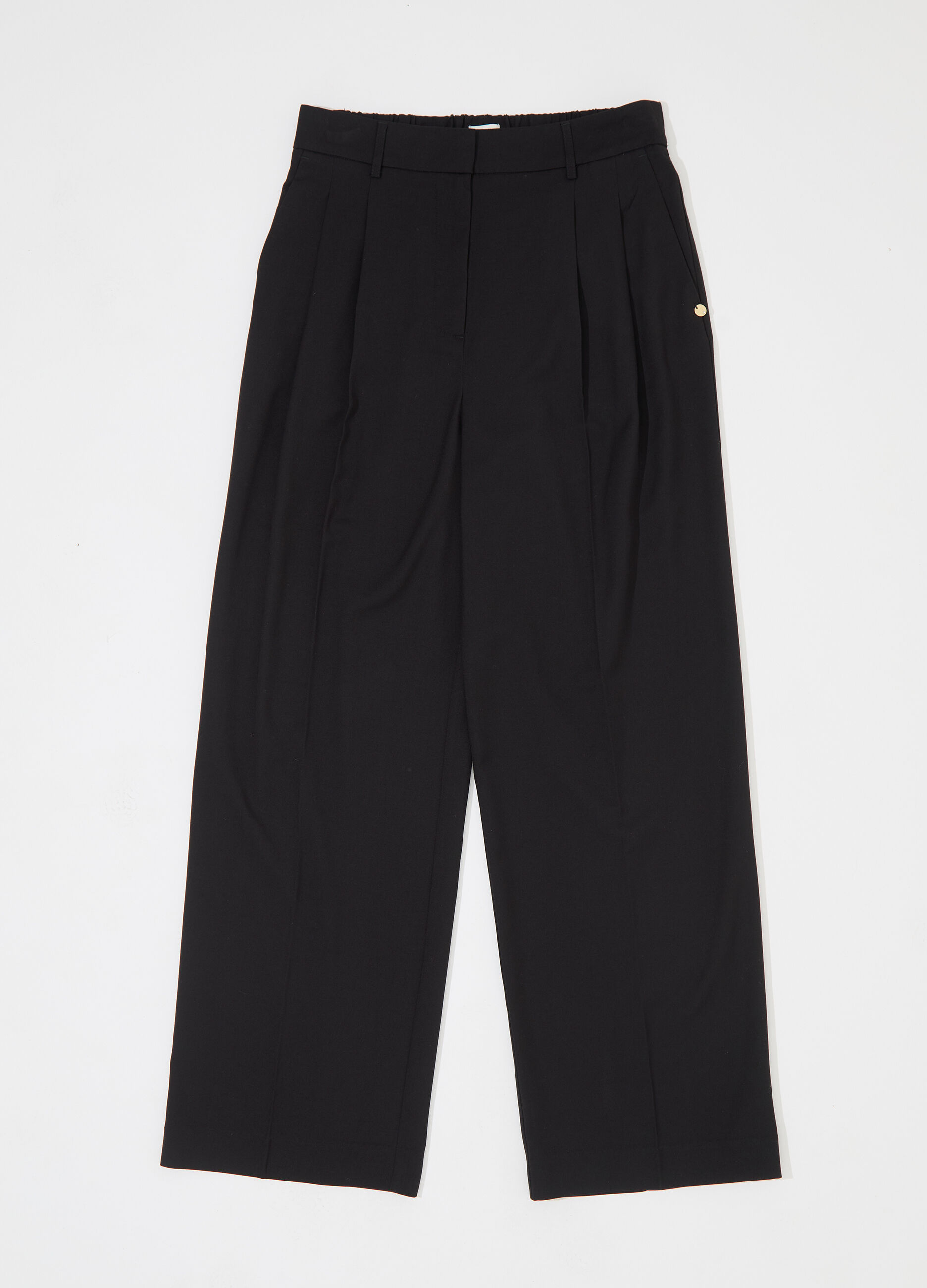 Pantalone dritto in misto lana stretch donna_4