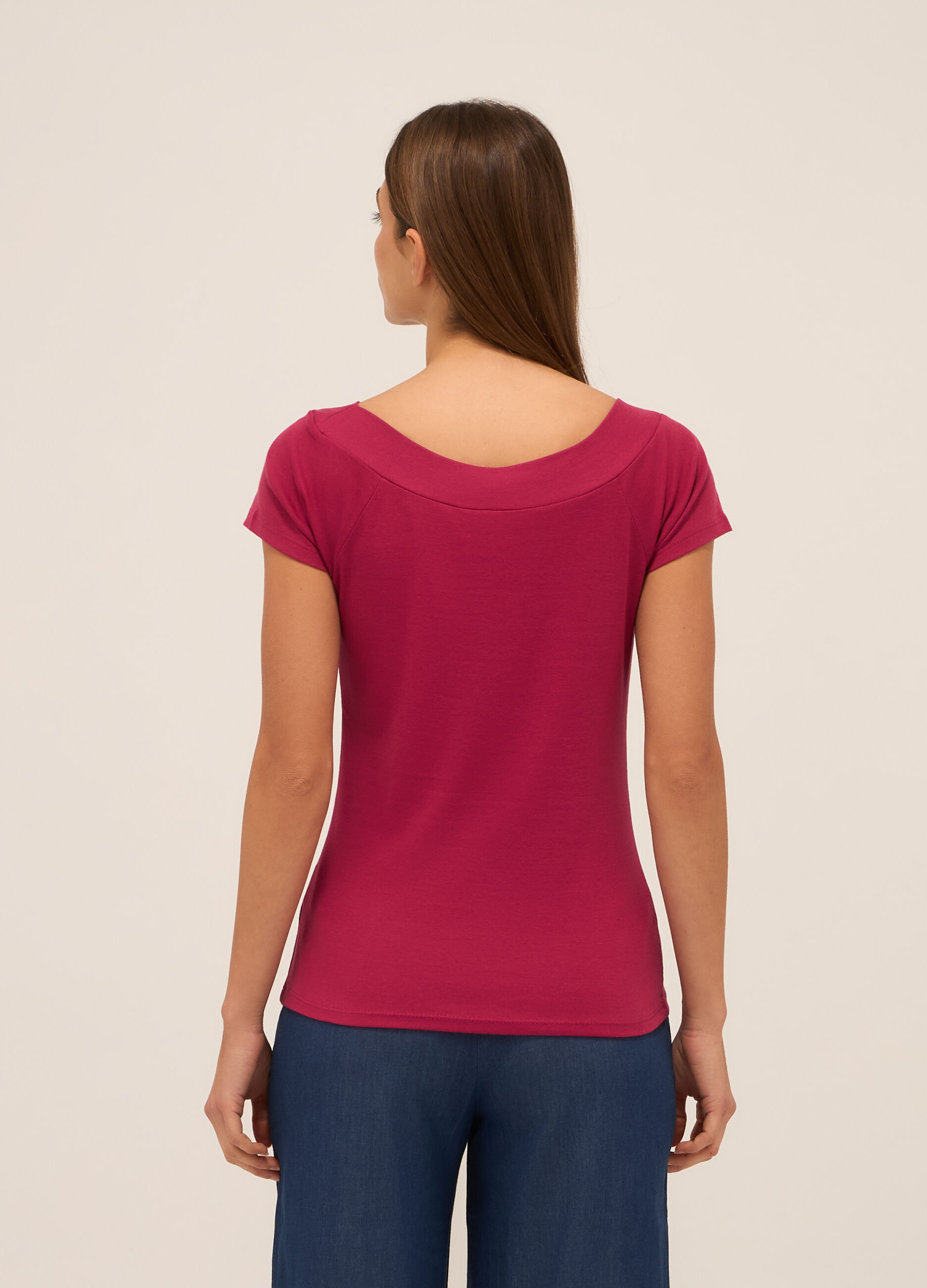 T-shirt in puro cotone donna_1