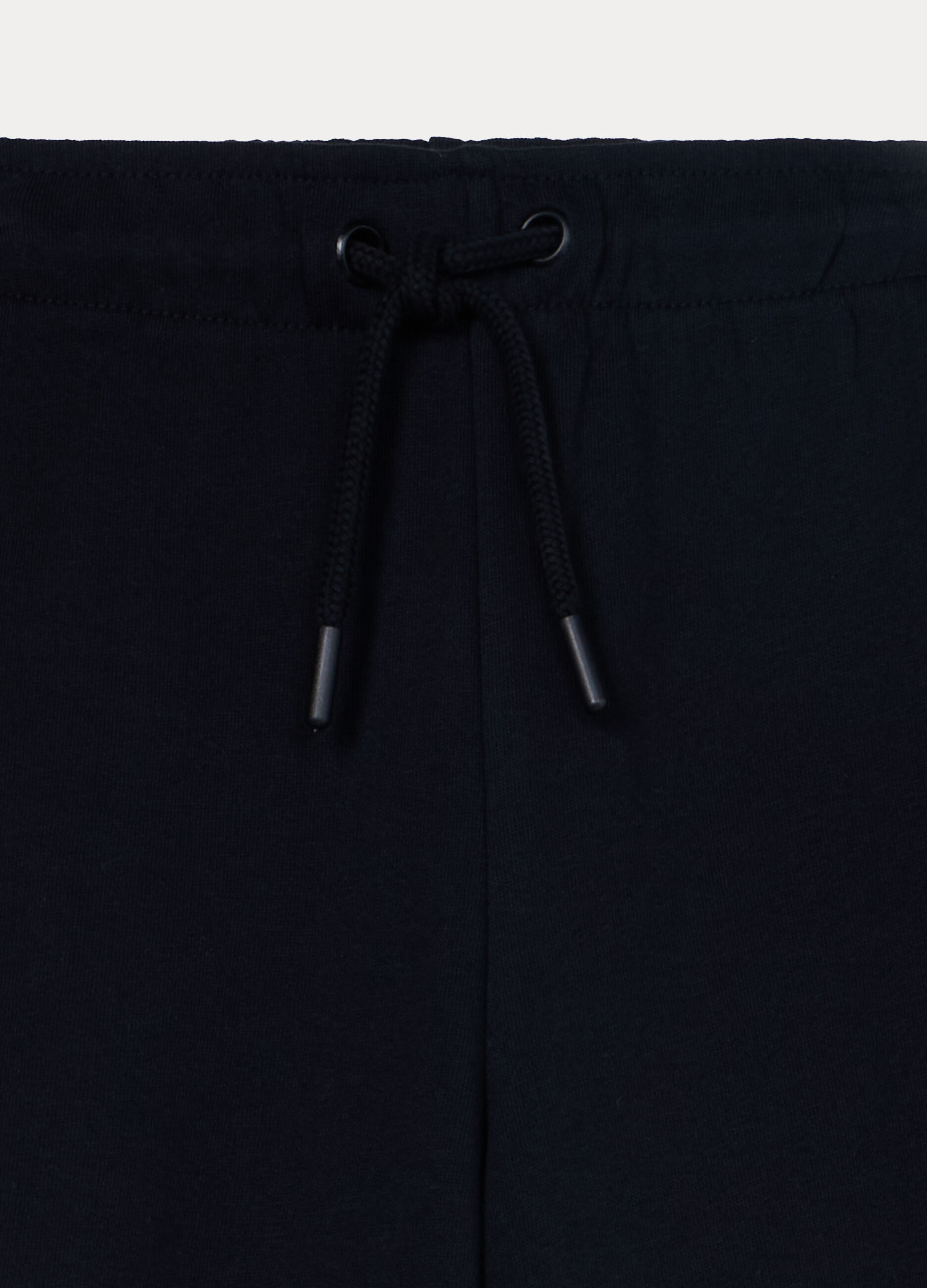 Jogger wide leg in french terry di puro cotone ragazza_2