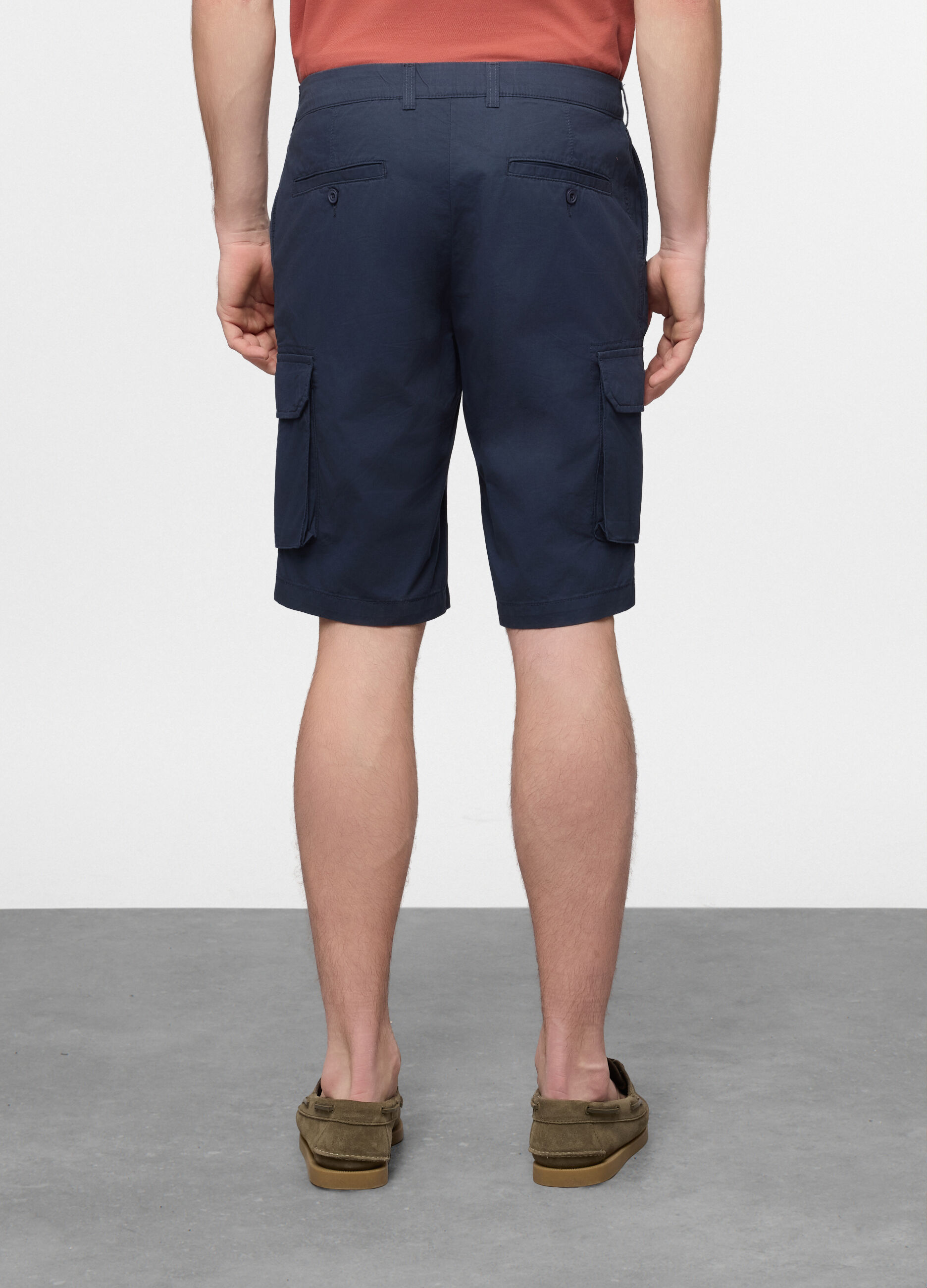 Bermuda cargo in twill di cotone uomo_1
