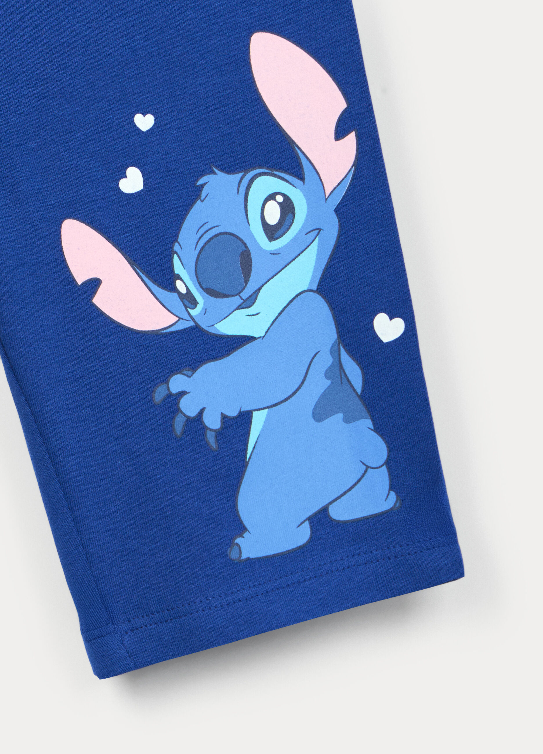 Leggings corti Stitch in jersey di cotone stretch bambina_2