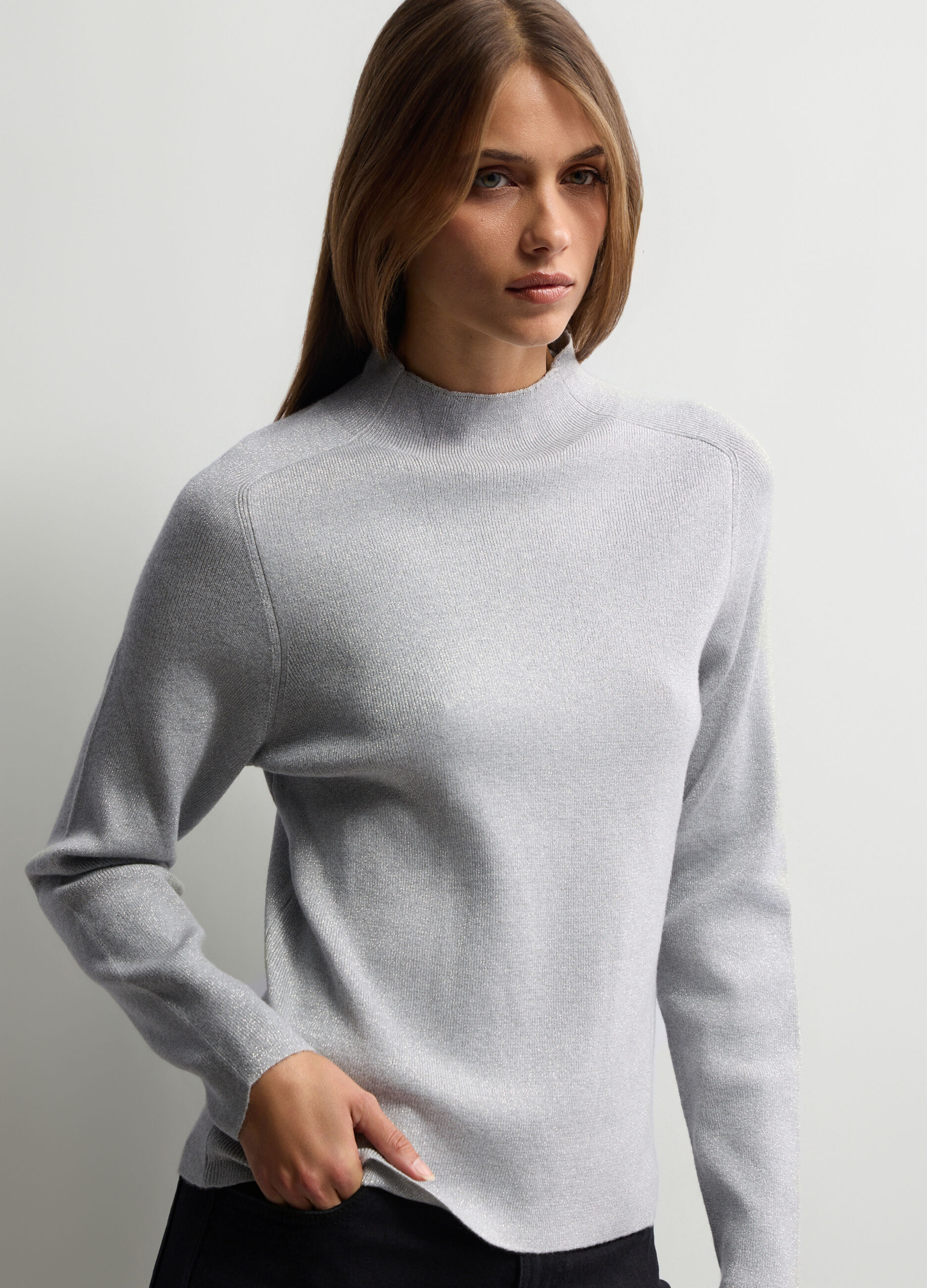 Lupetto Fitted in costina donna_2